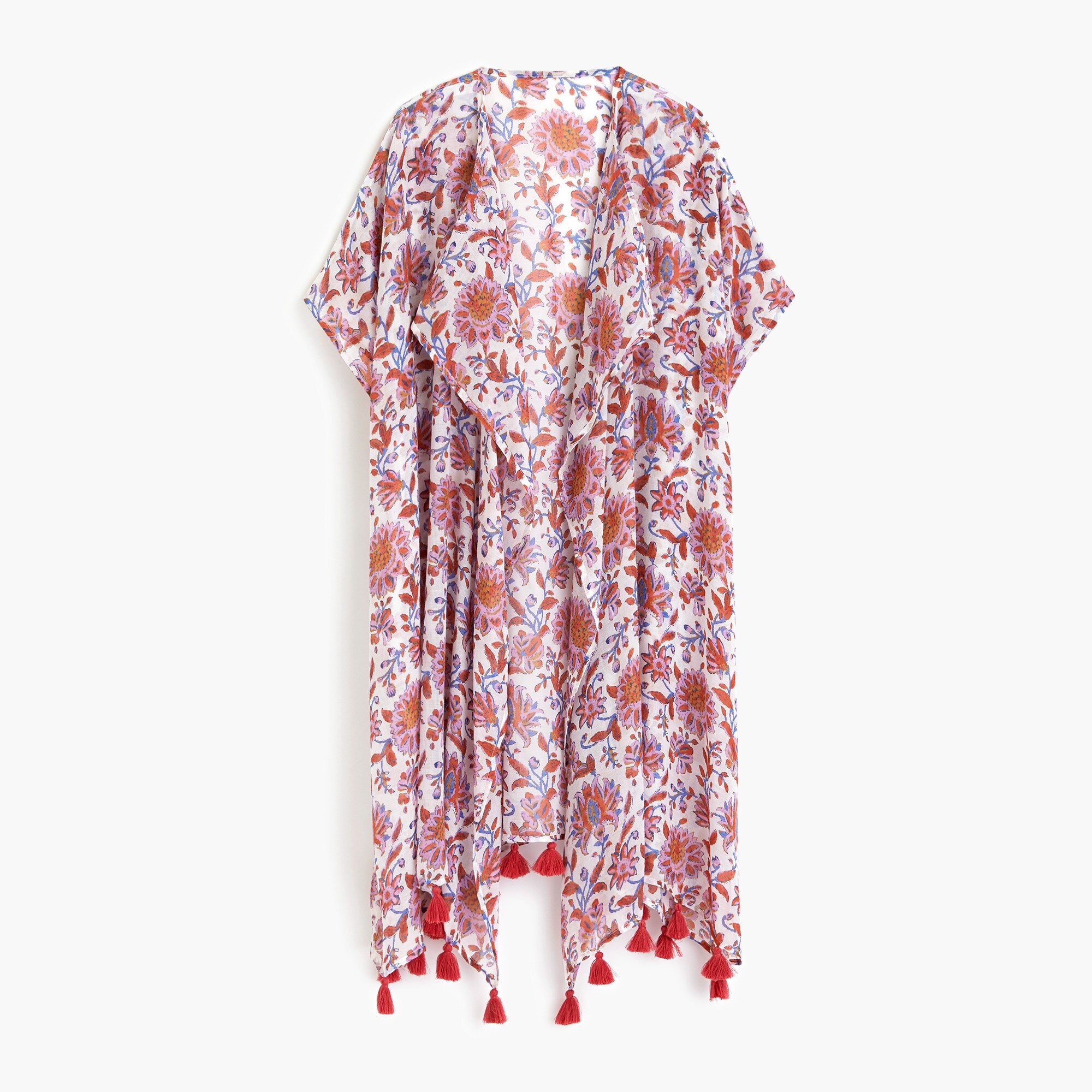 Floral beach poncho