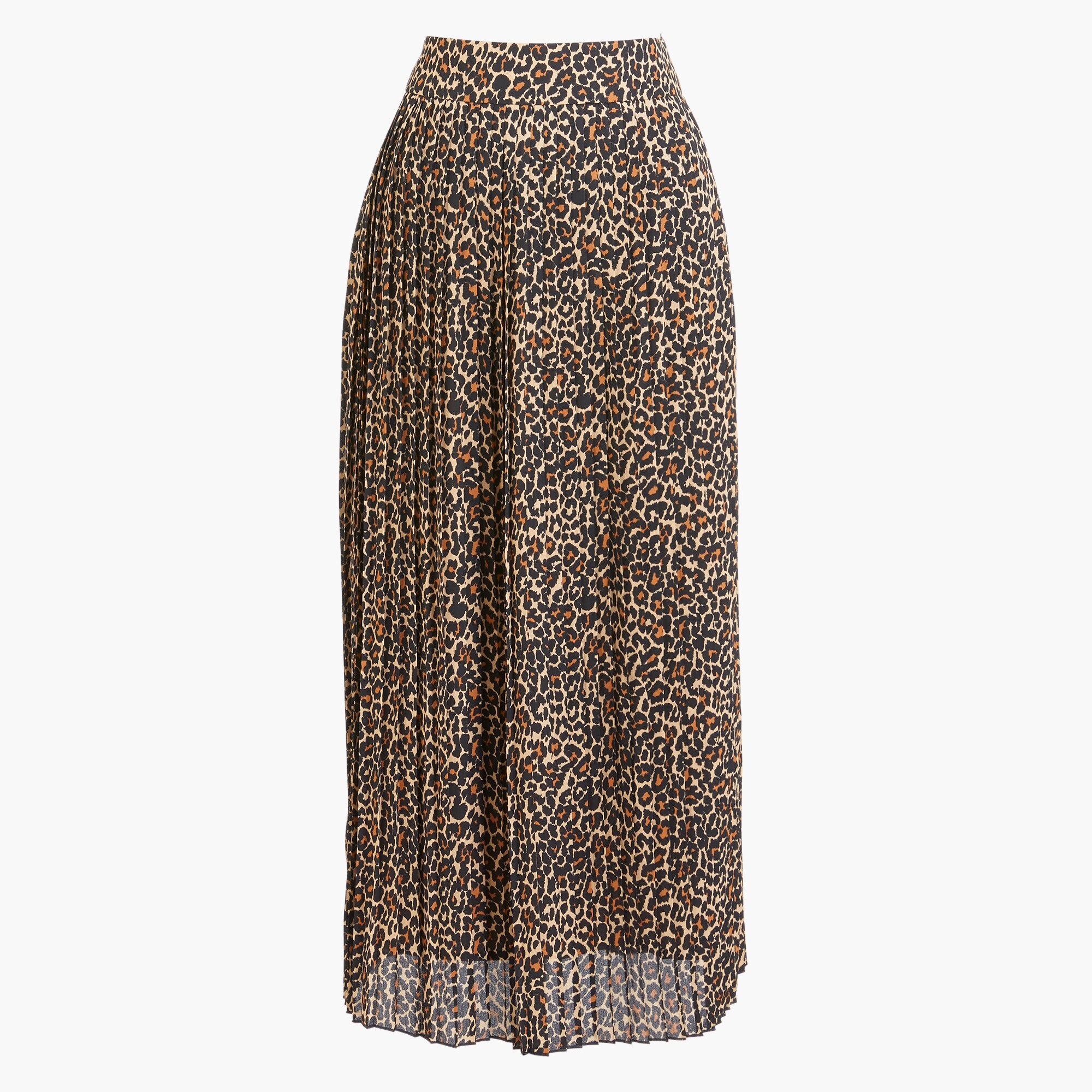 pleated midi skirt in print for women