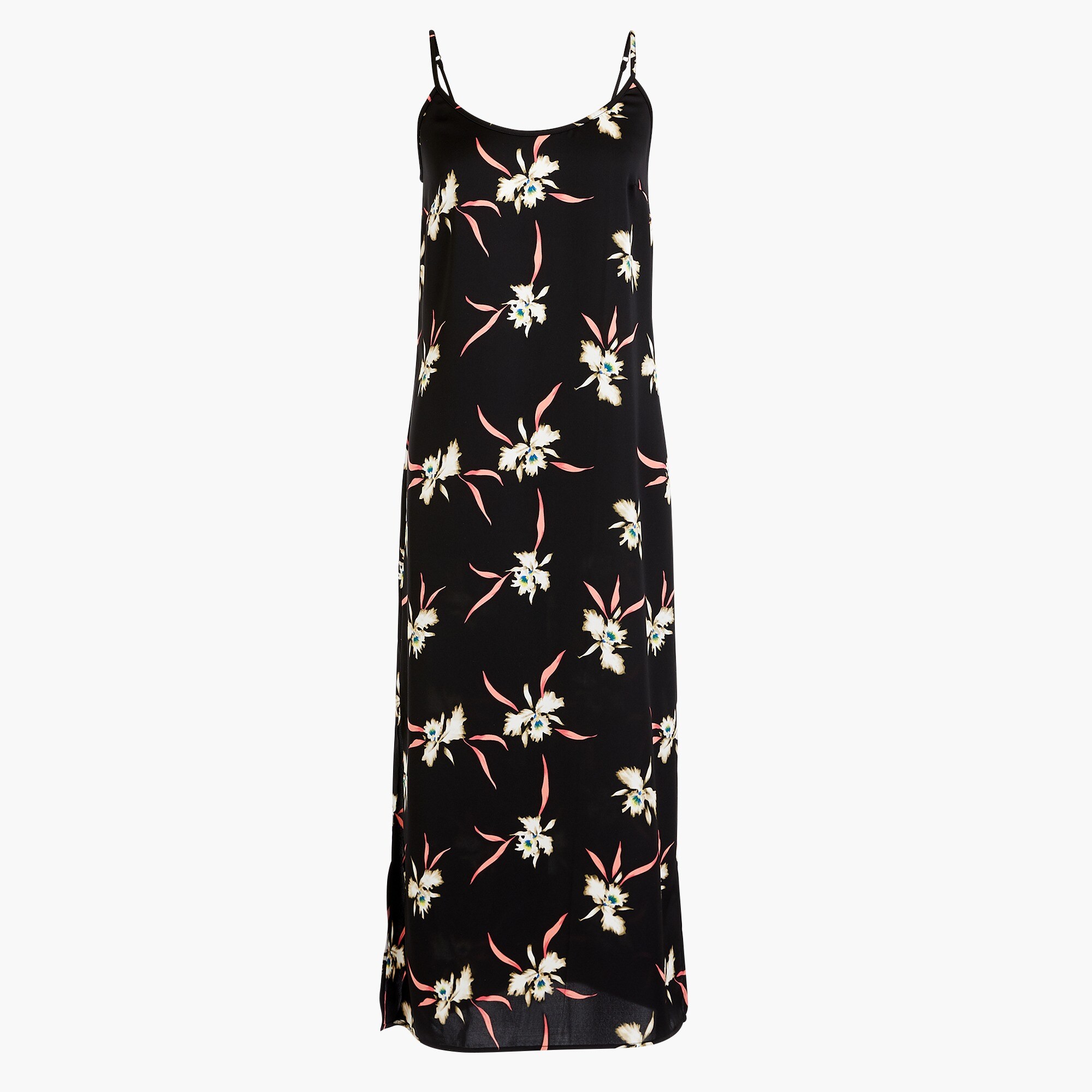 Printed mid-length slip dress