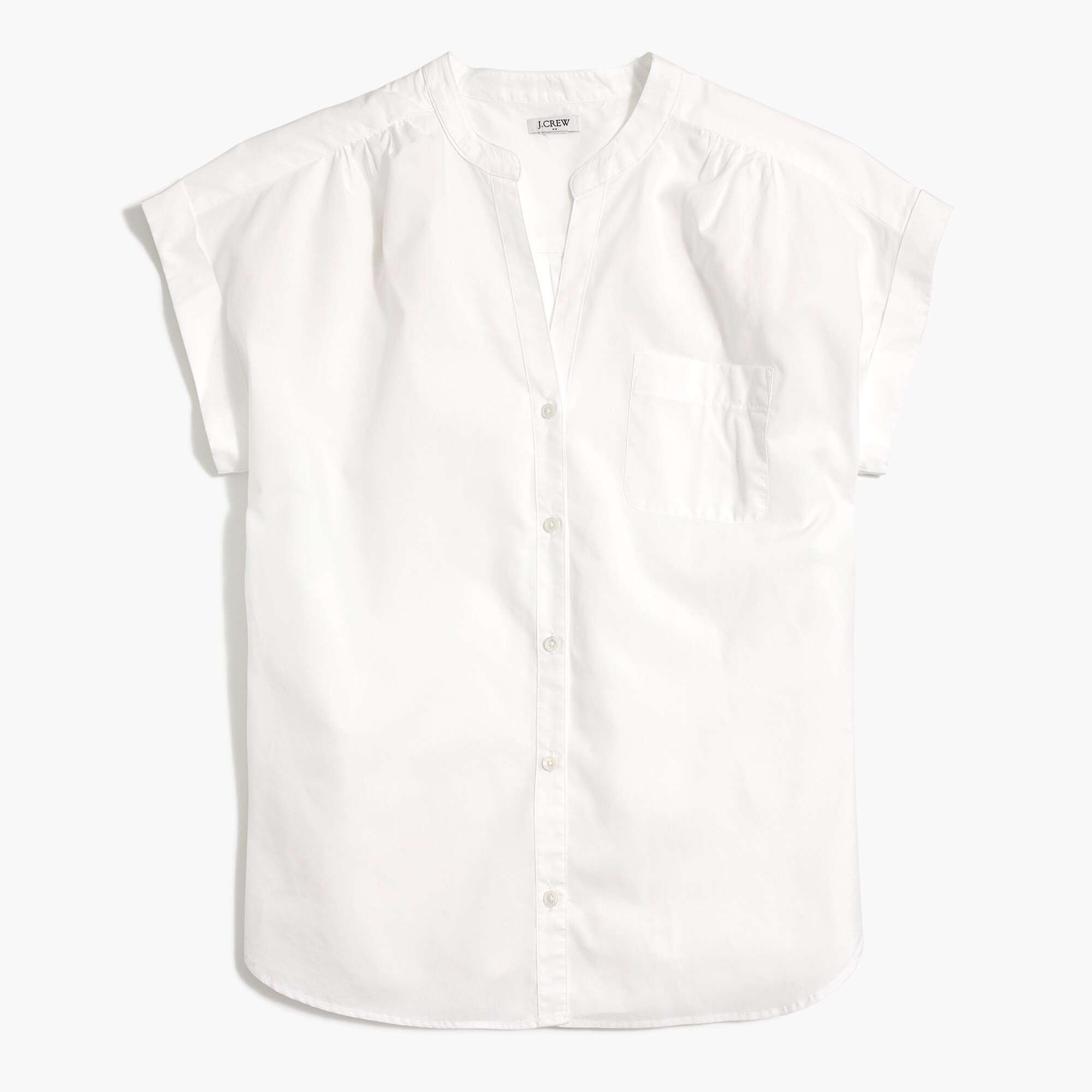 cotton poplin camp shirt for women