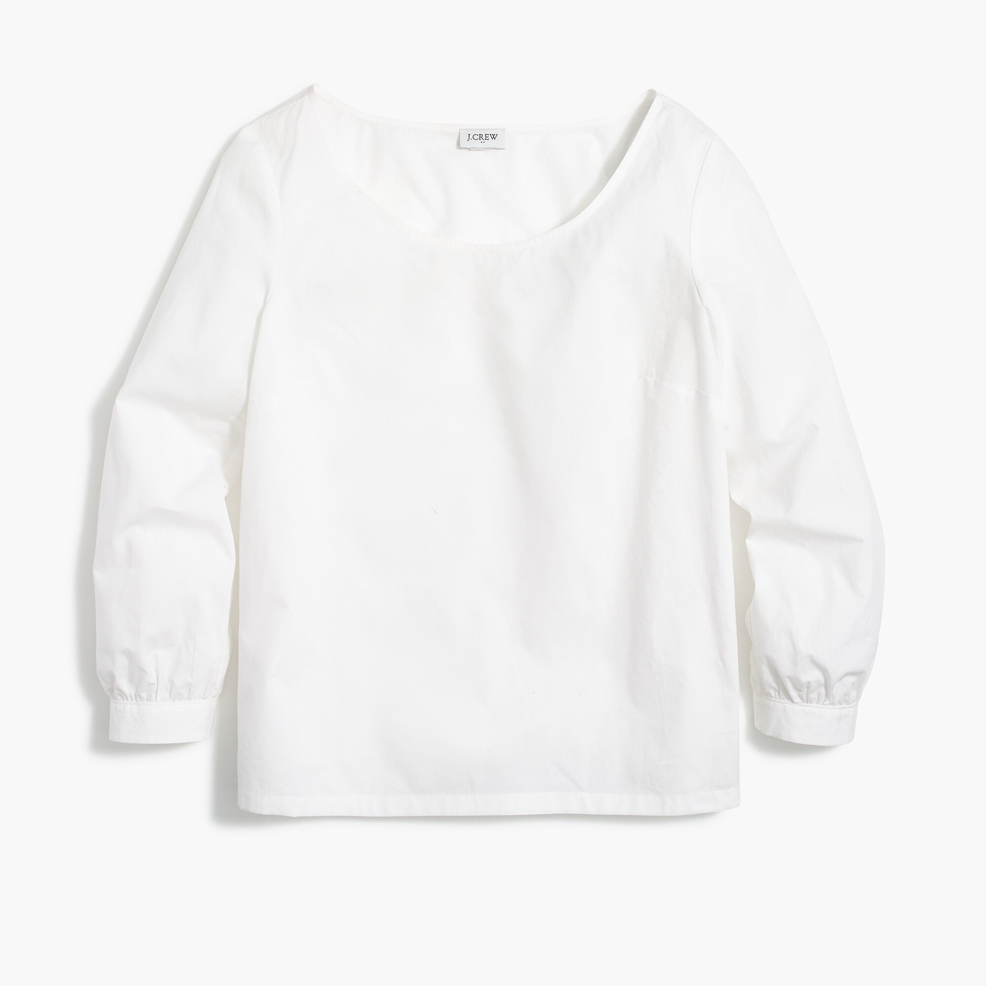 cotton poplin peasant top for women