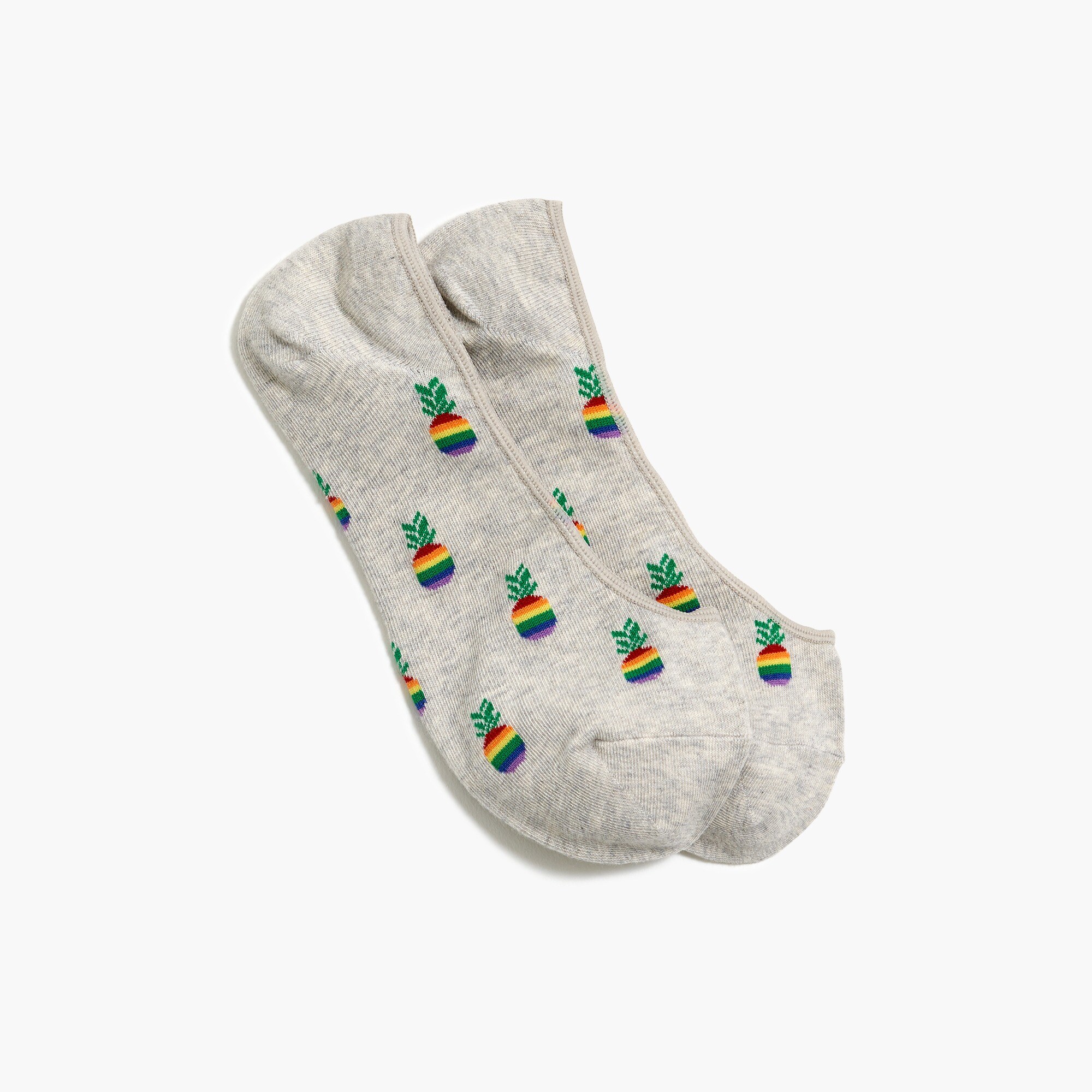 Rainbow pineapple no-show socks