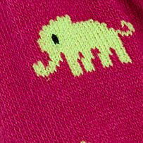 Elephant low-profile socks FUCHSIA NEON ELEPHANT factory: elephant low-profile socks for women