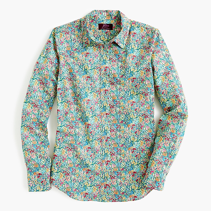 J. Crew M0249 Woman's Size 2 Perfect Shirt In Liberty Meadow Floral ...