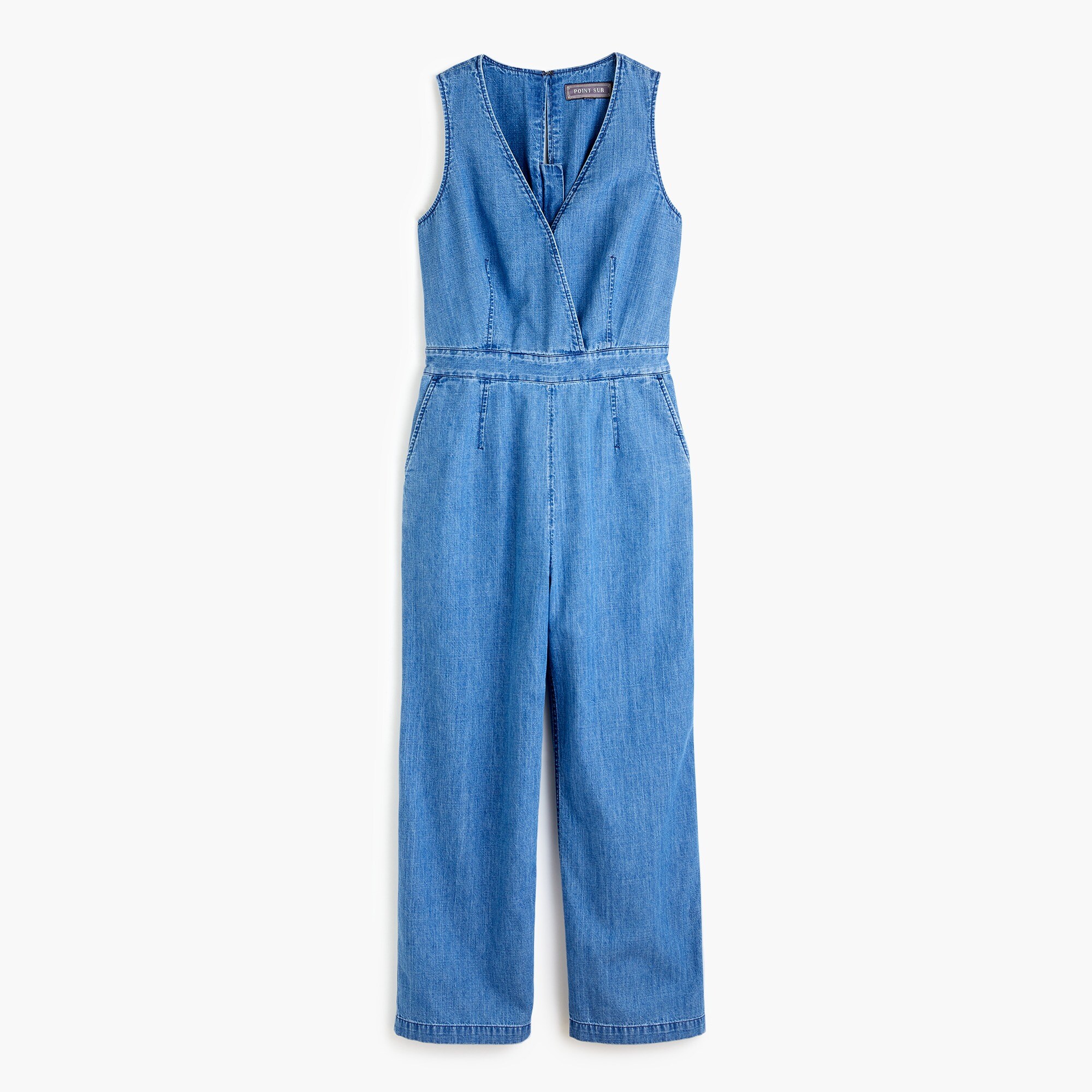 J.Crew Point Sur Wide leg Tailored Indigo Jumpsuit For Women