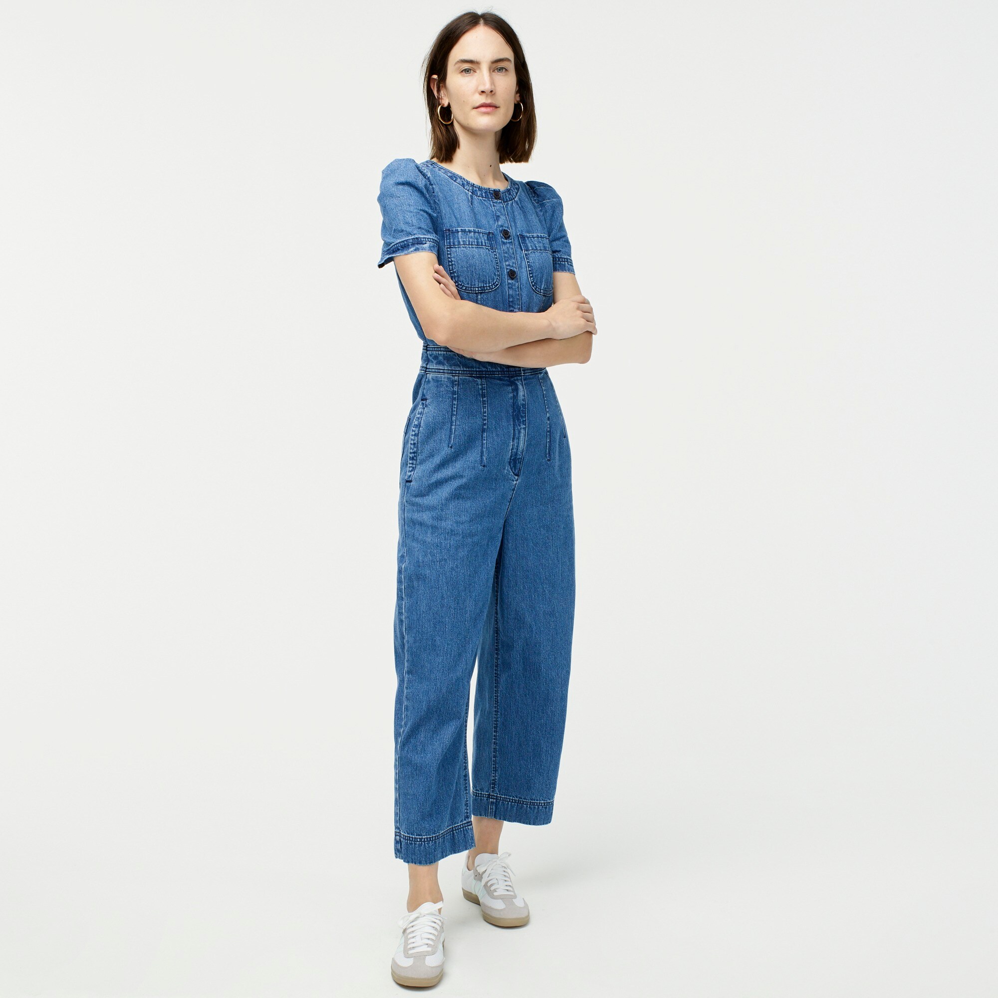 j crew denim jumpsuit
