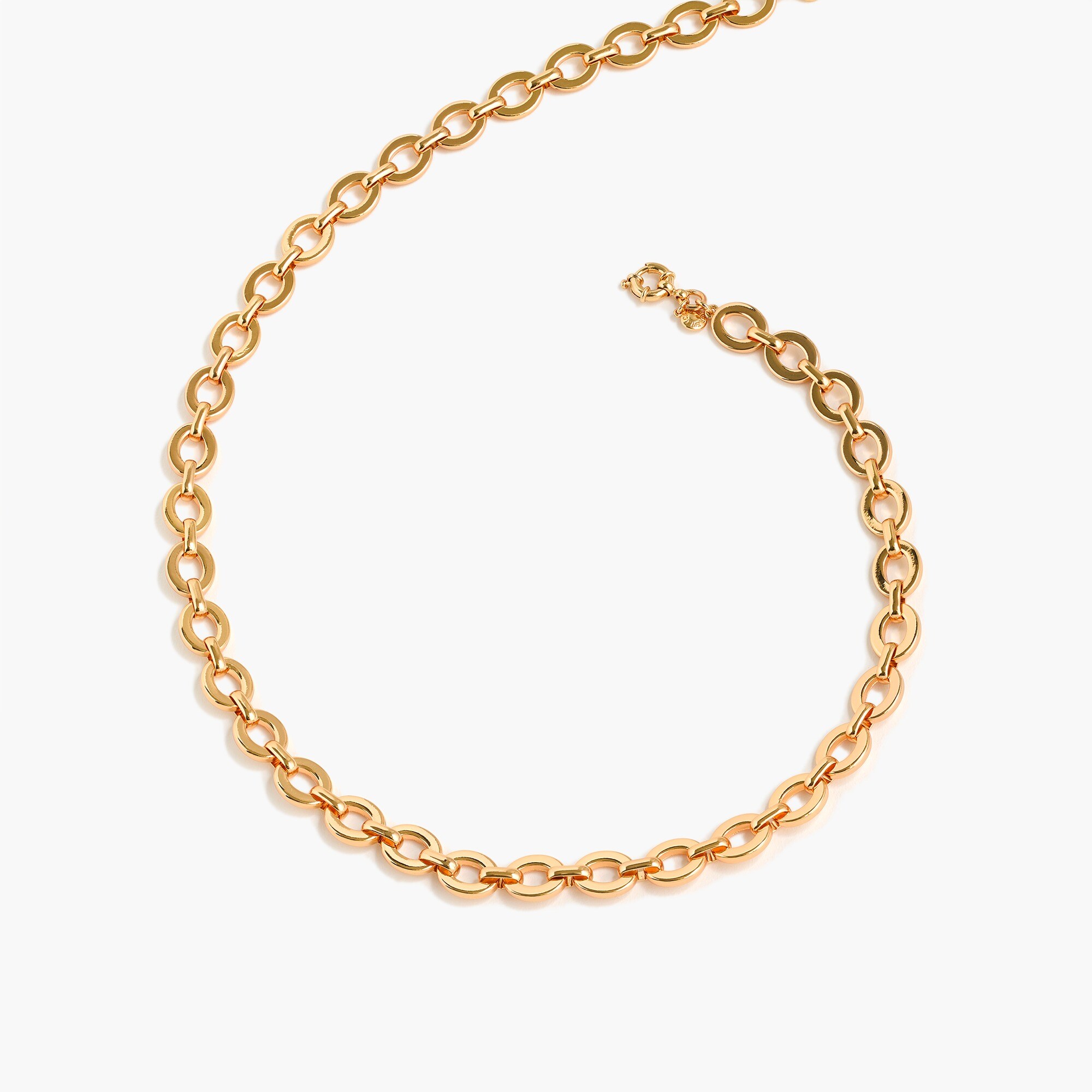 Matte Gold Oval Link Necklace For Women | J.Crew