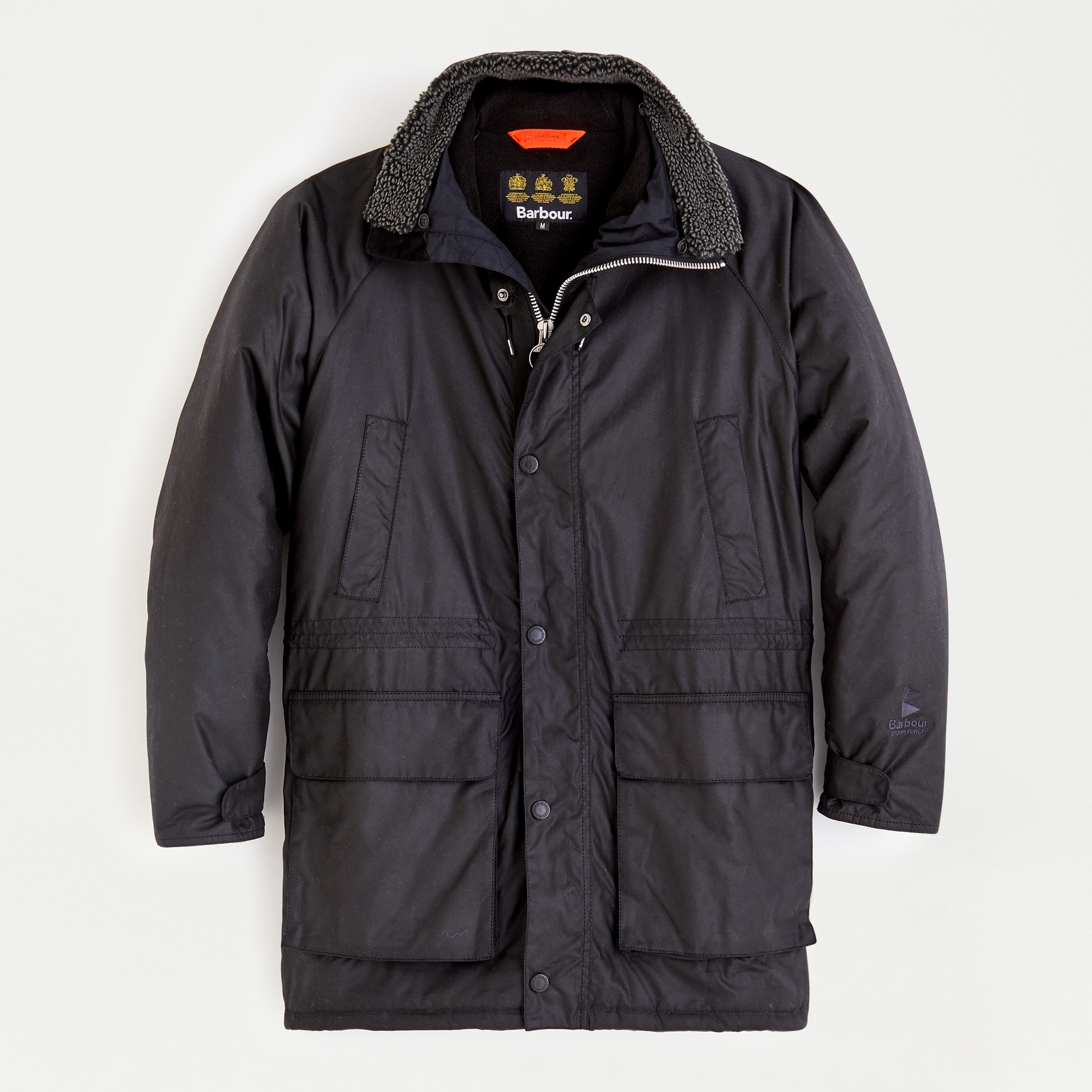 barbour long wax jacket