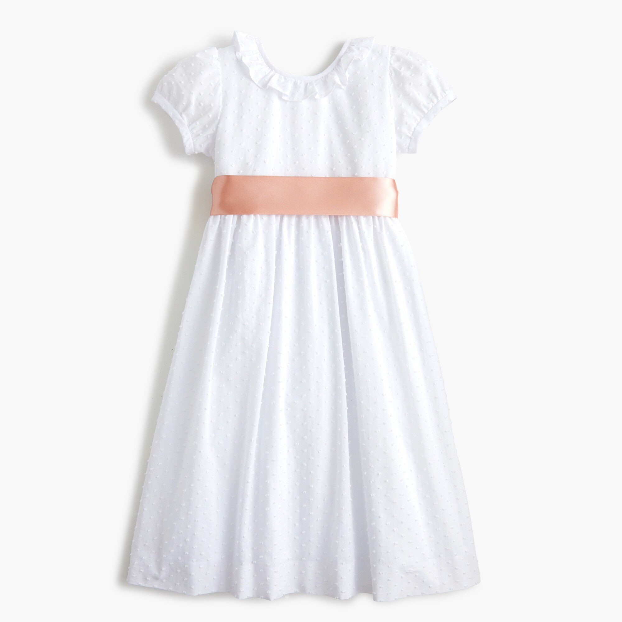 swiss dot flower girl dress