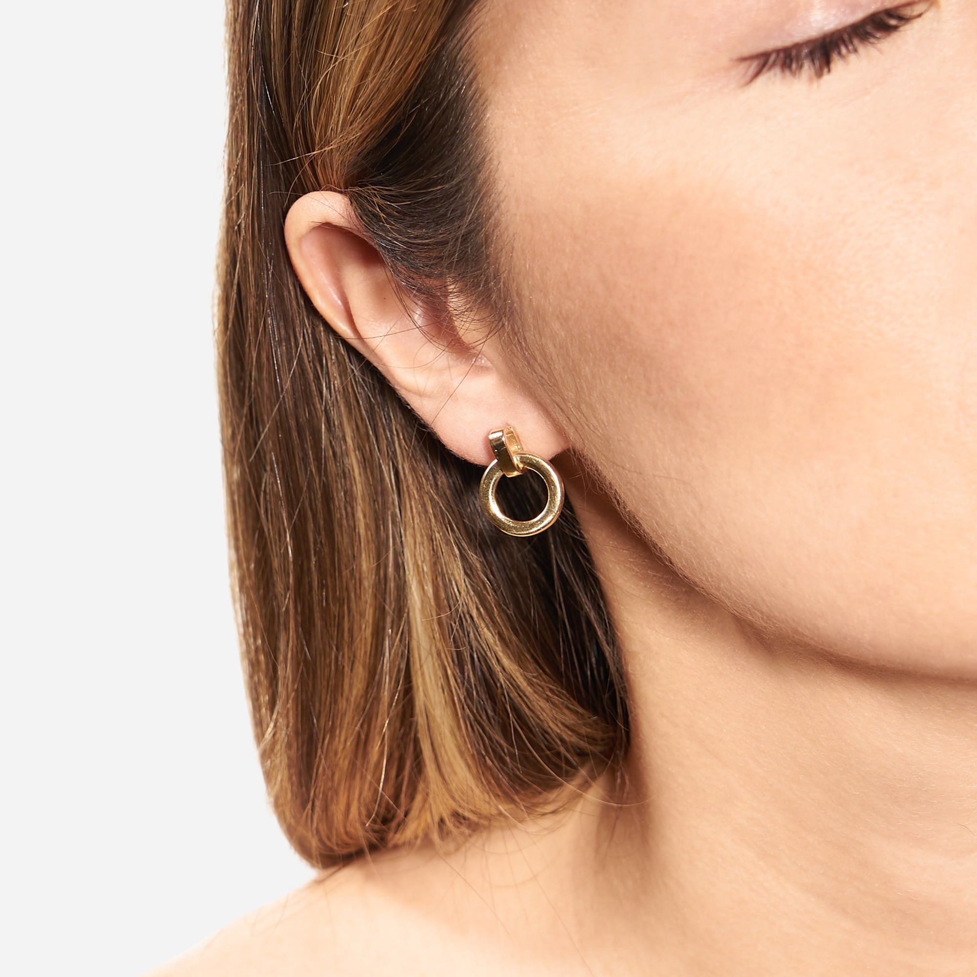 トップス lui_jewelry knit08 brown Odette New York® Beau Hoop Earrings In Brass For Women | J.Crew