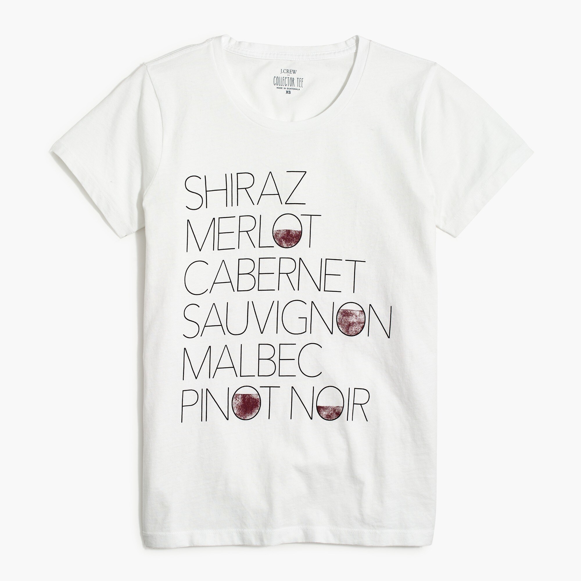red wine graphic tee for women
