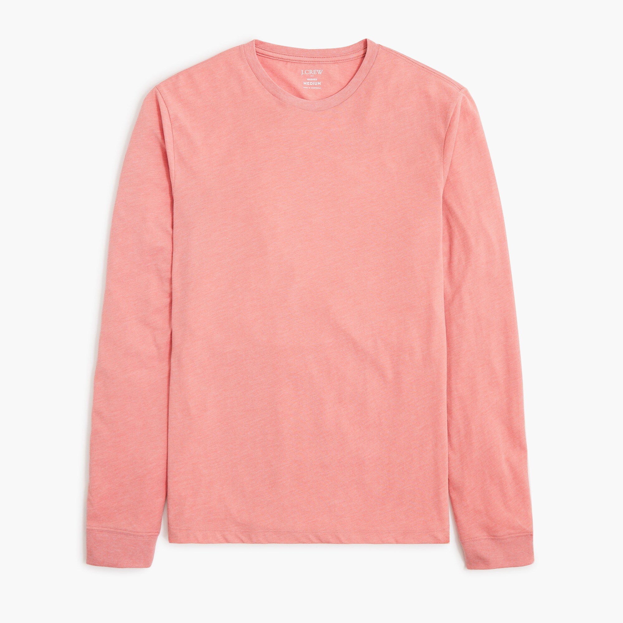 Long-sleeve washed jersey tee