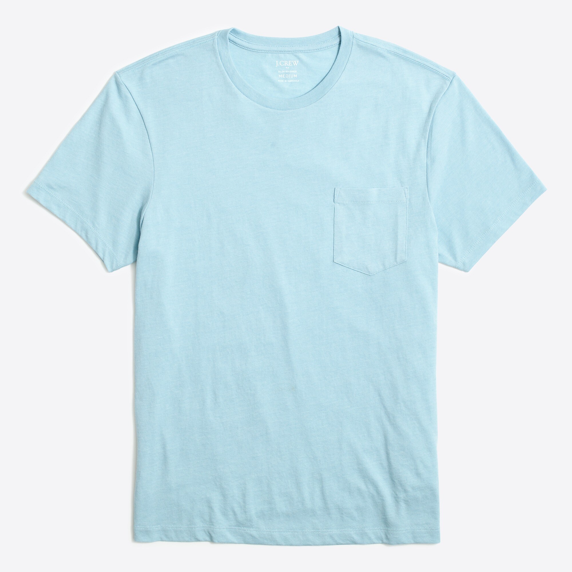 slim heathered washed jersey pocket tee for men