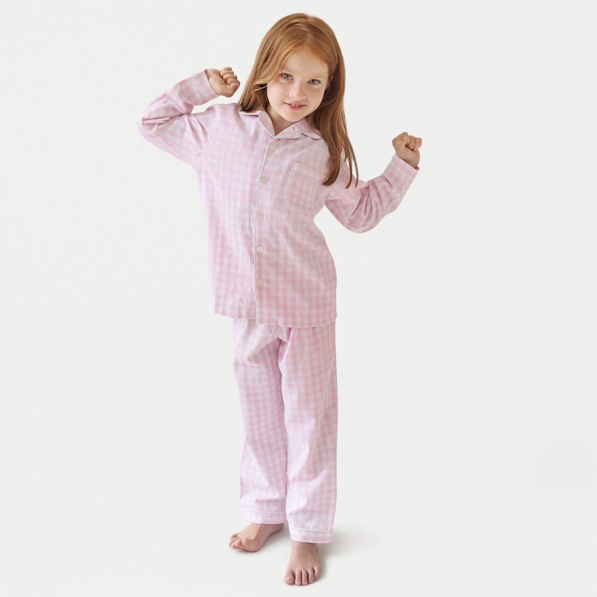 girls Petite Plume™ pajama set in gingham