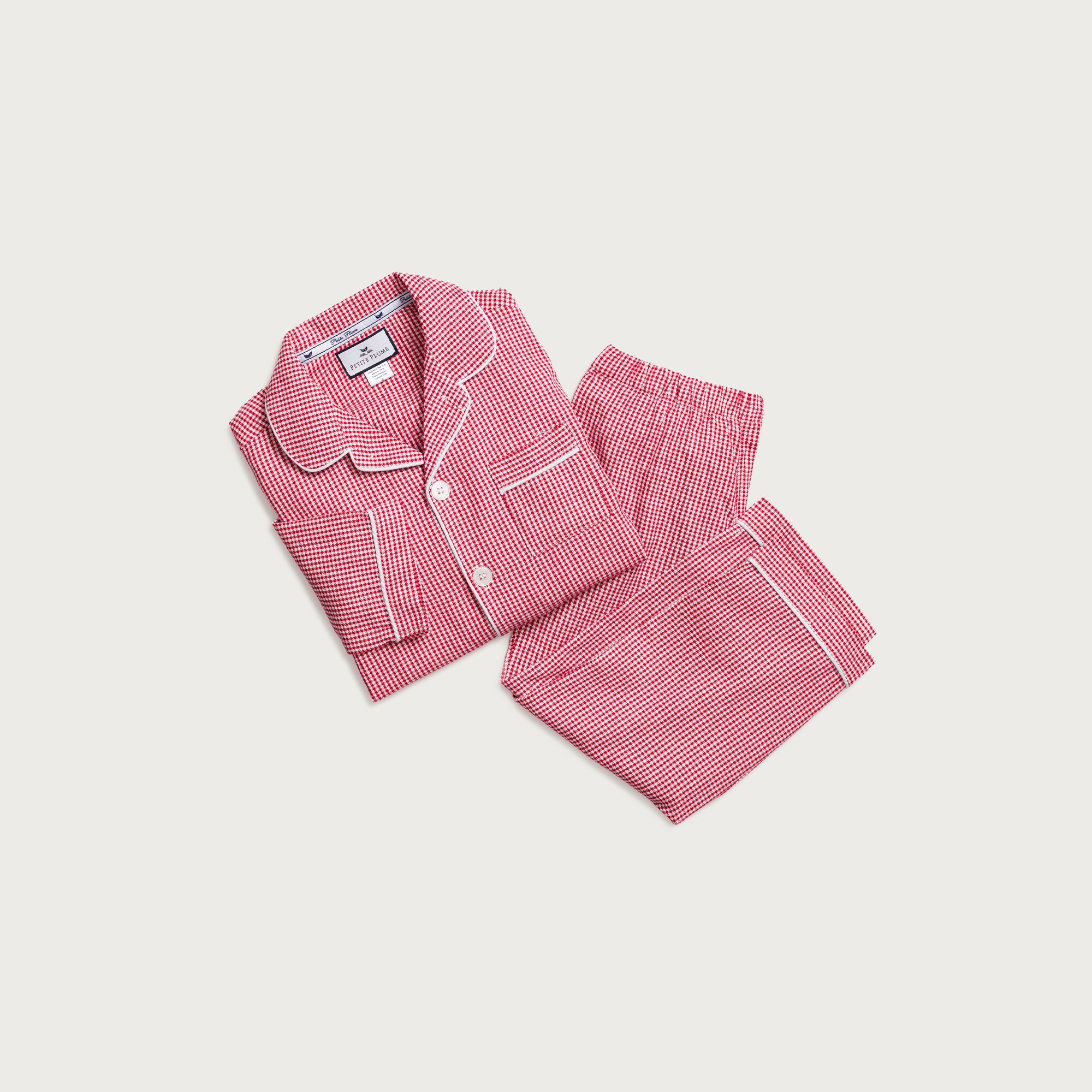 girls Petite Plume™ kids' pajama set in french ticking