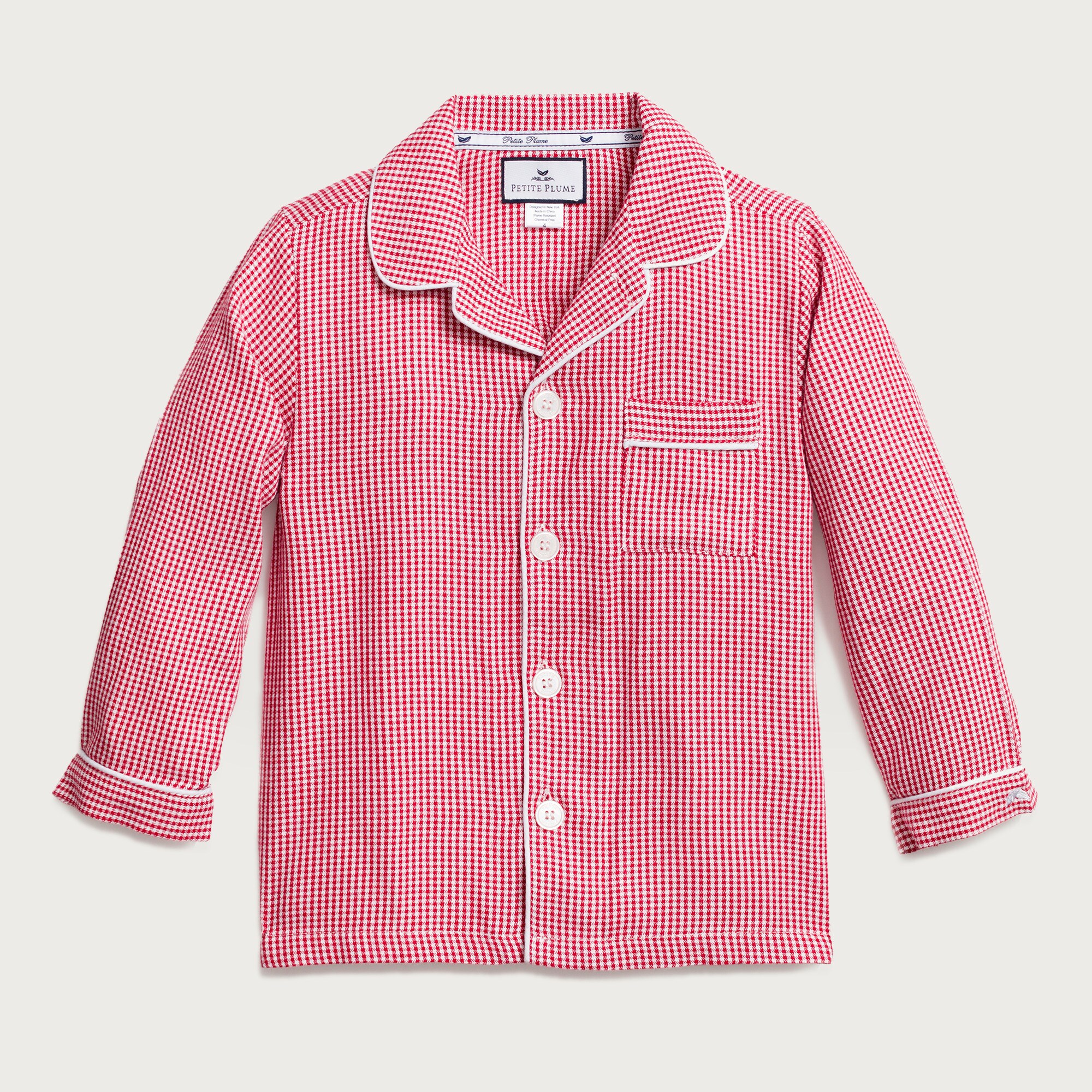 Petite Plume™ kids' pajama set in french ticking