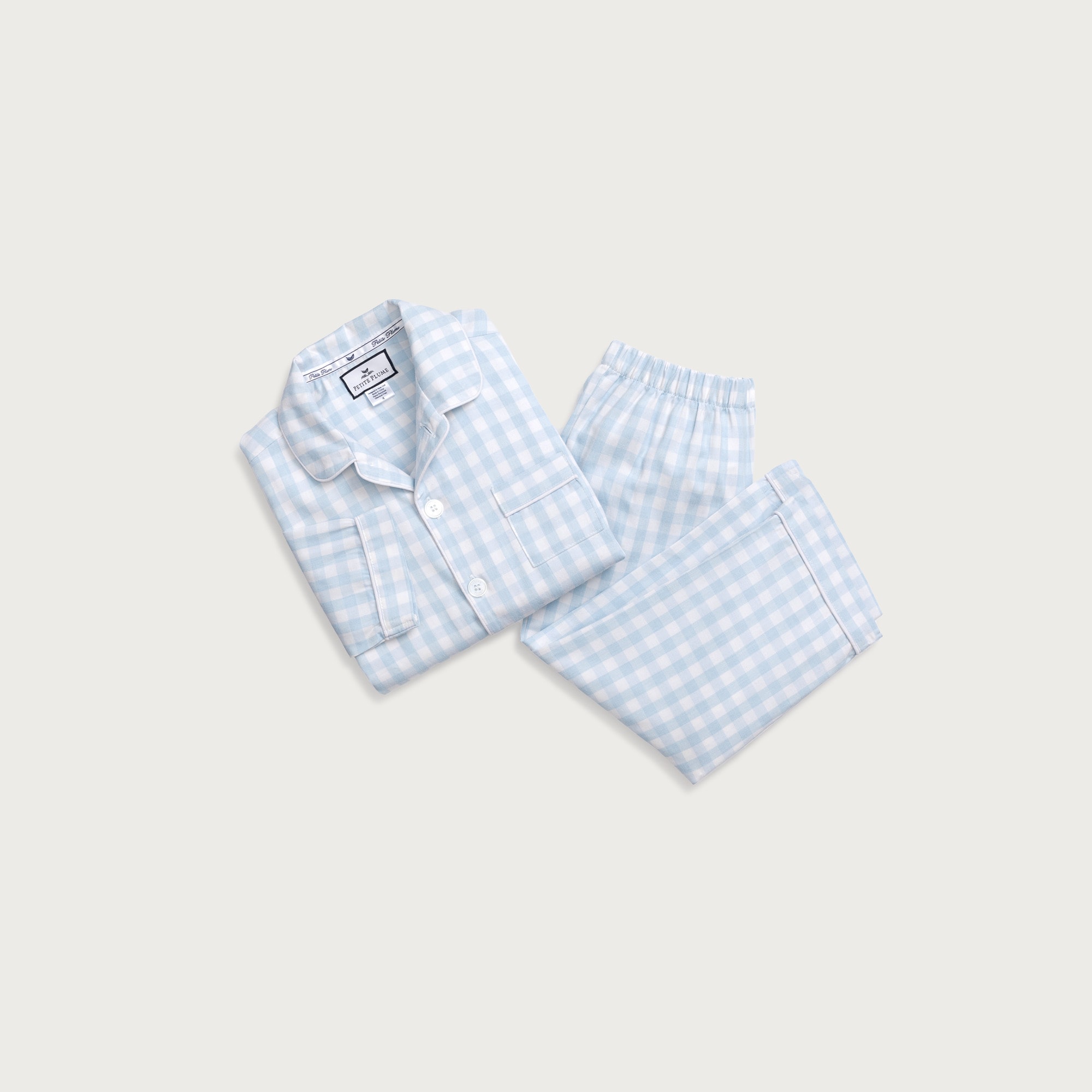 Petite Plume™ kids' pajama set in french ticking