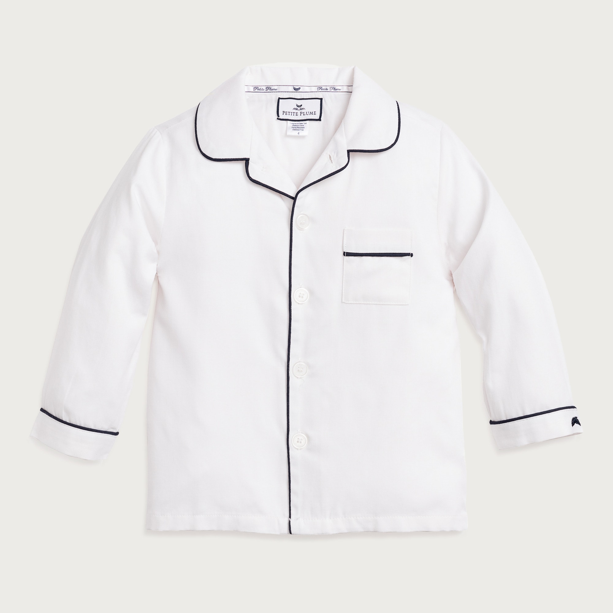 Petite Plume™ kids' pajama set in french ticking - thumbnail 6