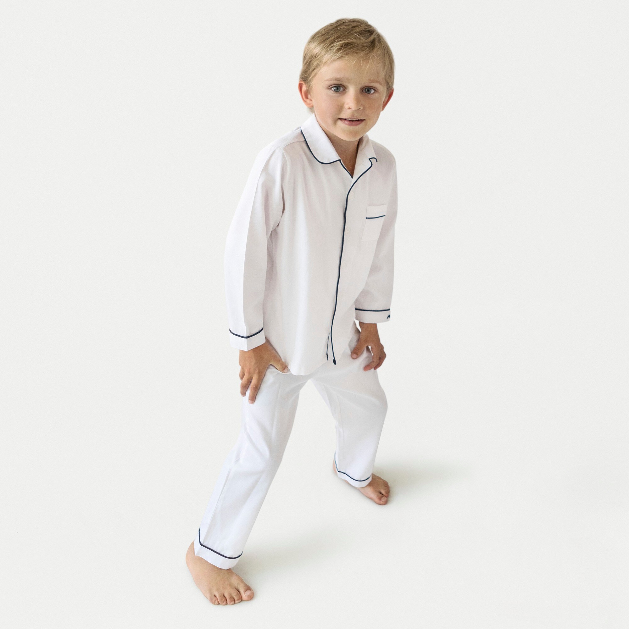 Petite Plume™ kids' pajama set in french ticking