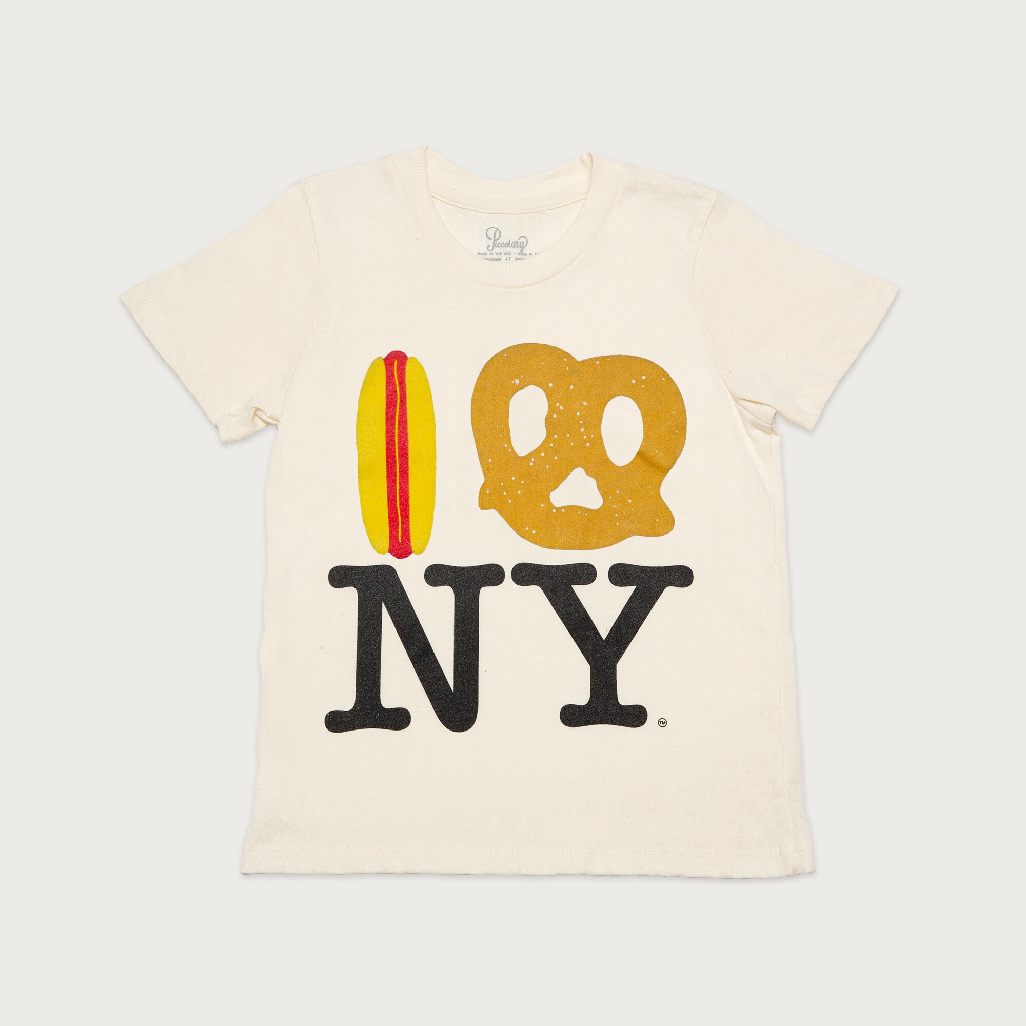  PiccoliNY hot-dog pretzel NY T-shirt