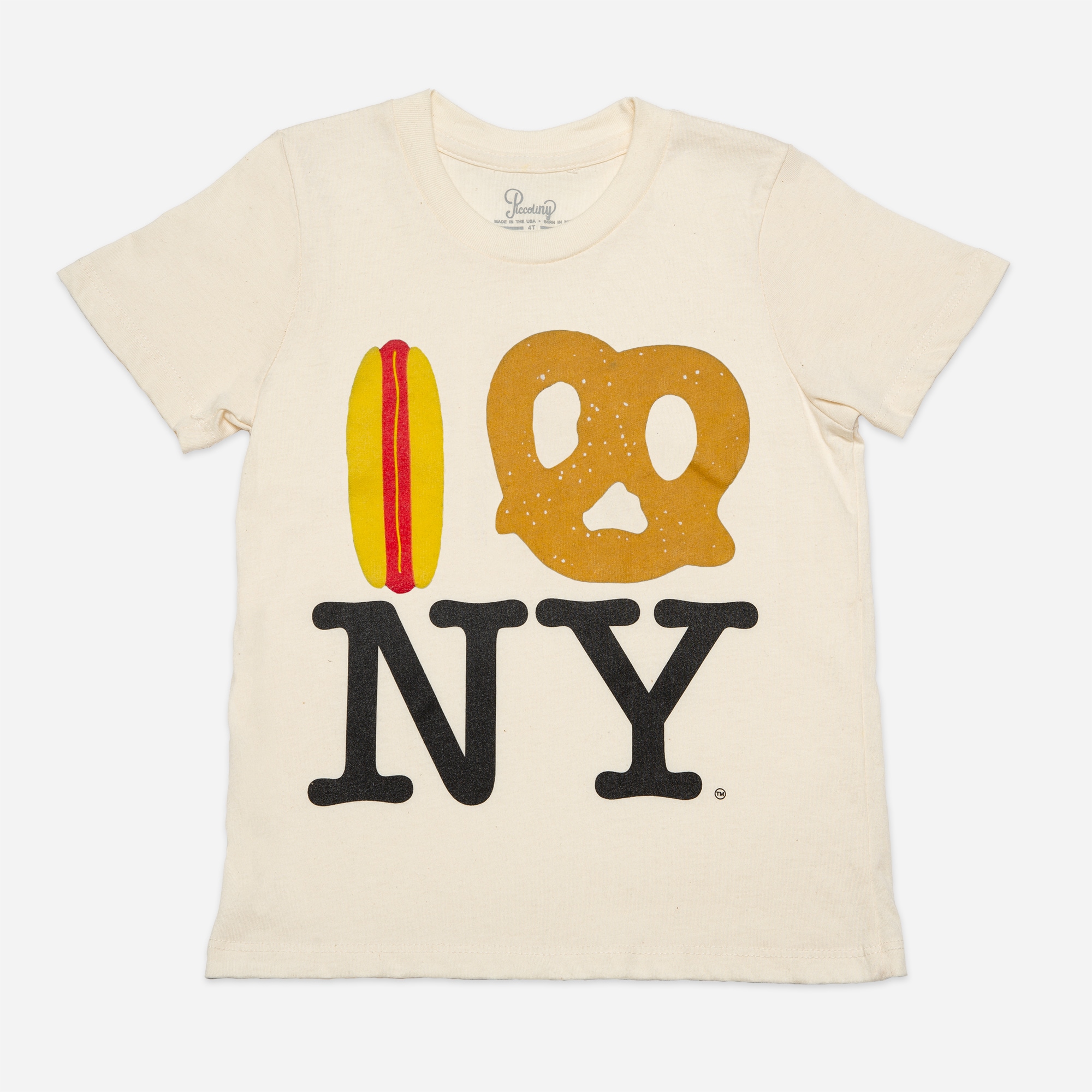 PiccoliNY hot-dog pretzel NY T-shirt NATURAL j.crew: piccoliny hot-dog pretzel ny t-shirt for baby