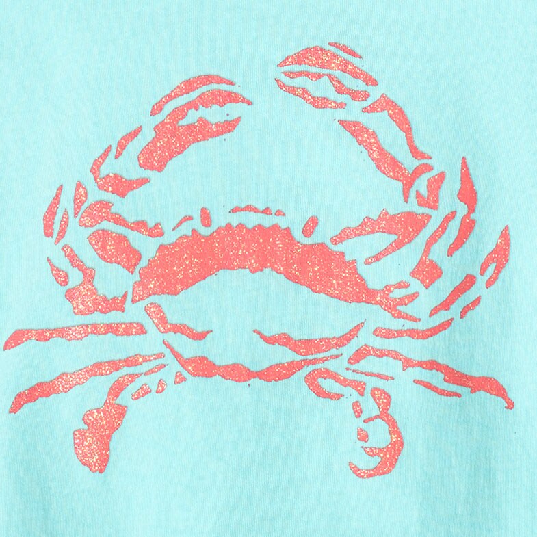 Girls' glitter crab graphic tee ND CRAB factory: girls' glitter crab graphic tee for girls