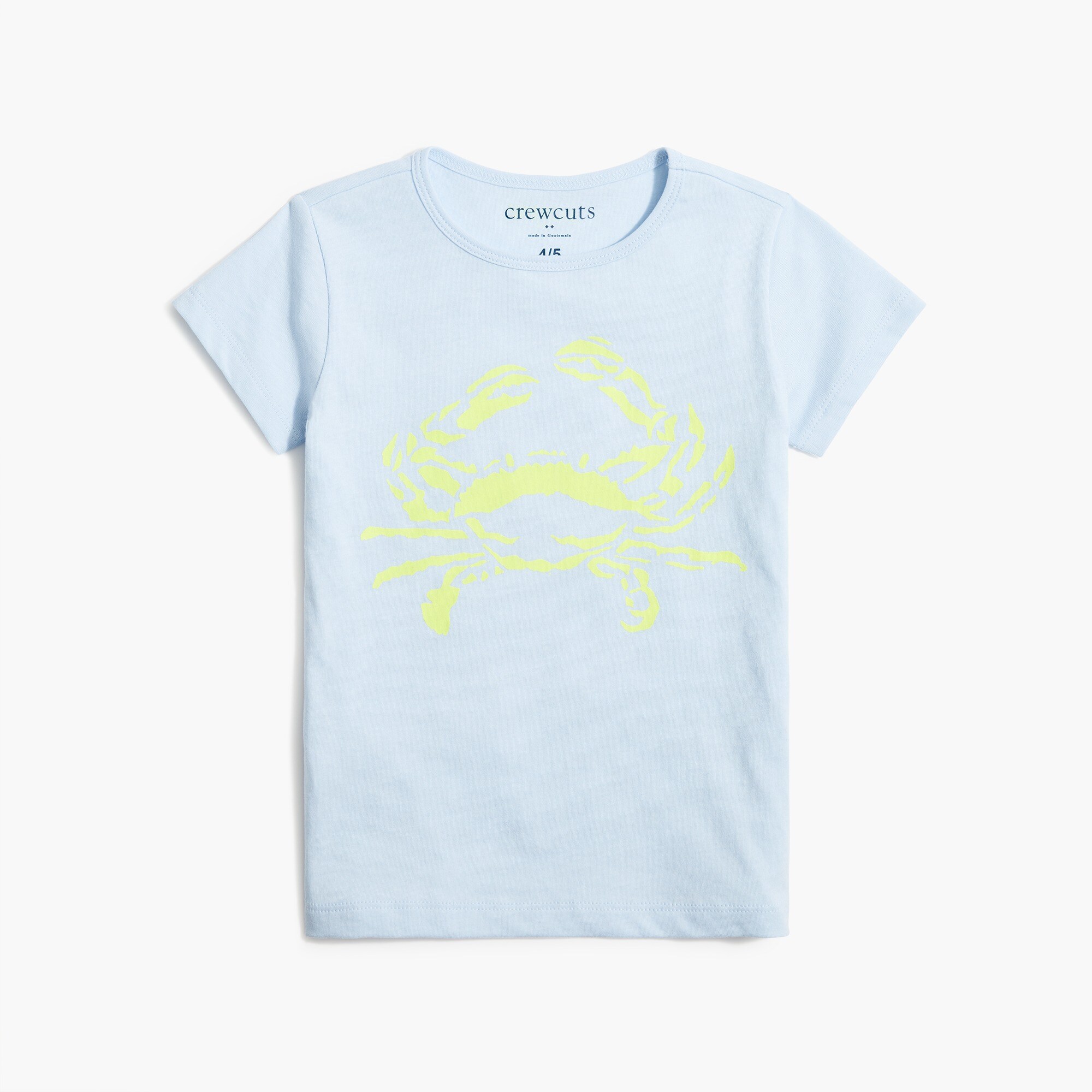 girls' glitter crab graphic tee for girls