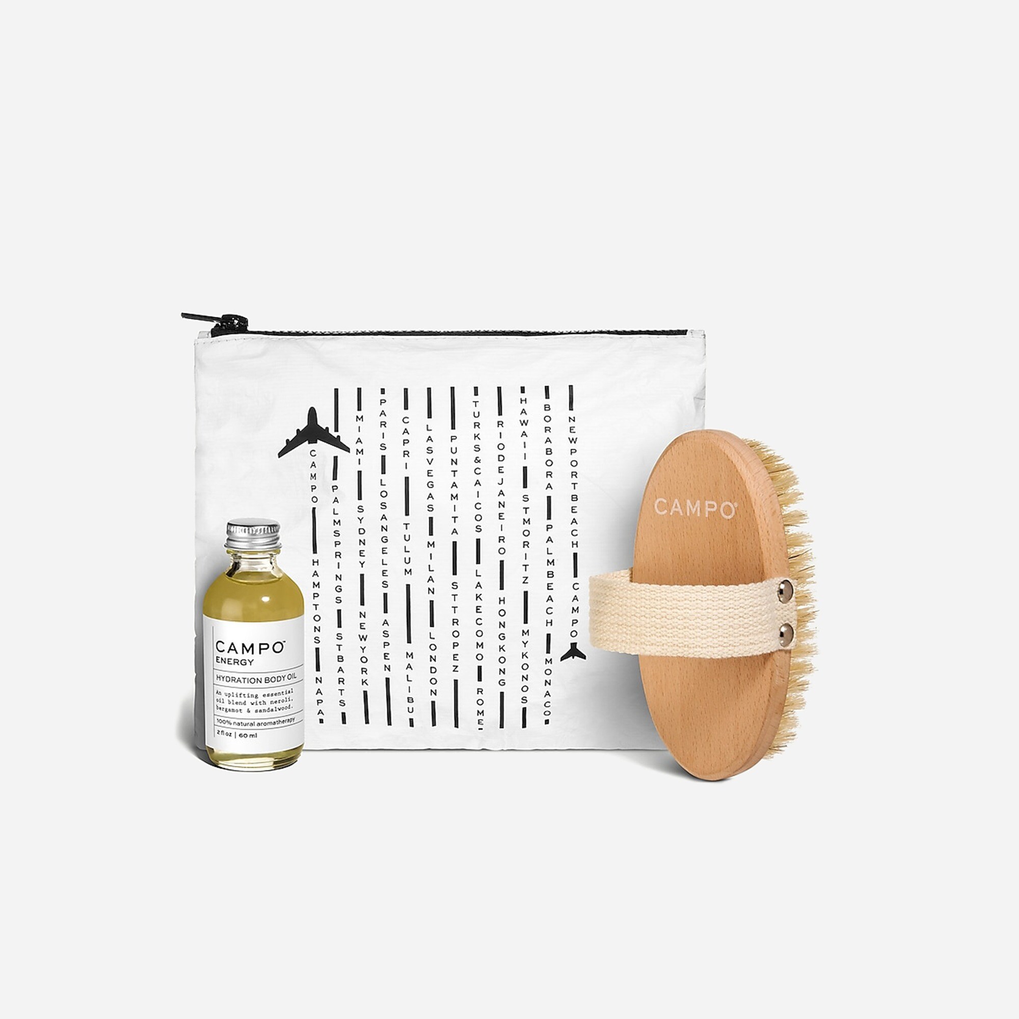 J.Crew CAMPO® ENERGY Body Oil + Dry Brush Kit For Women