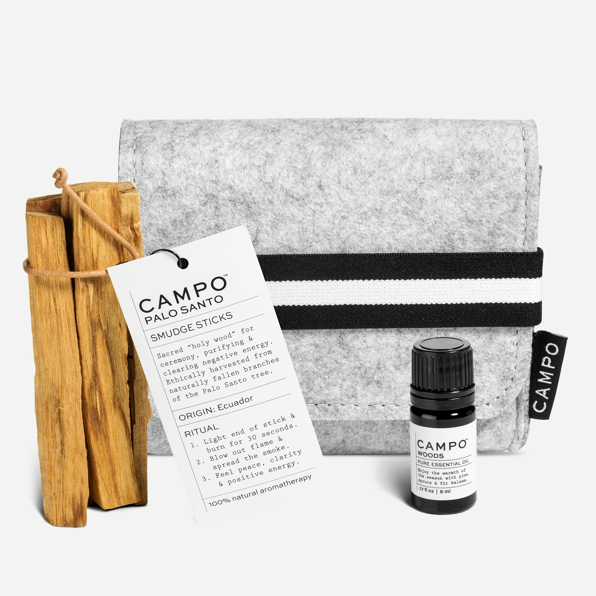 mens CAMPO&reg; WOODS pure essential oil  PALO SANTO kit