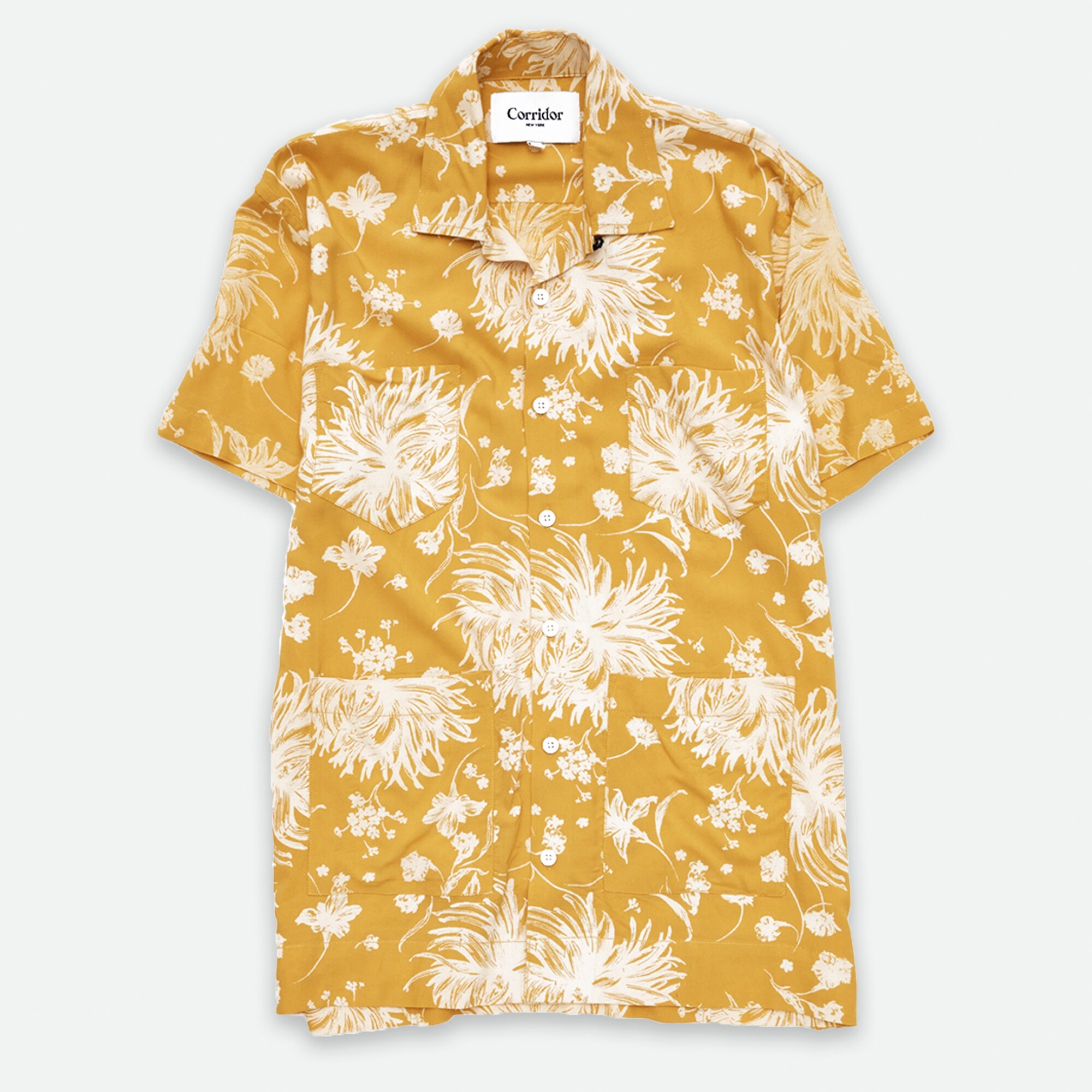 Corridor™ yellow floral summer shirt
