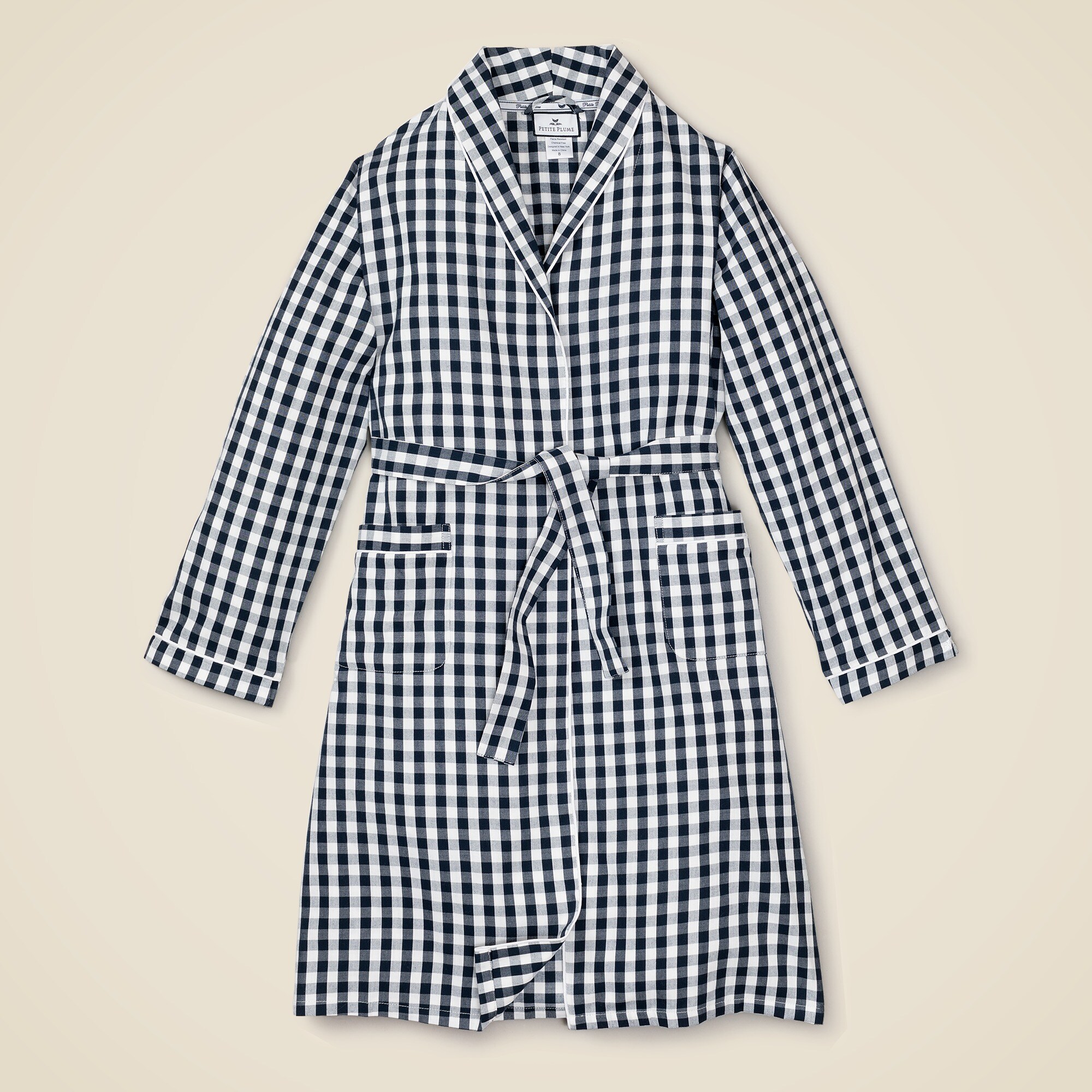  Petite Plume™ women's gingham robe