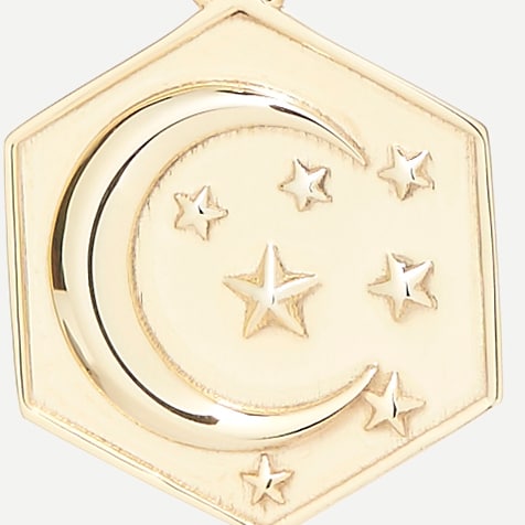 TALON JEWELRY moon and stars hexagon pendant GOLD j.crew: talon jewelry moon and stars hexagon pendant for women