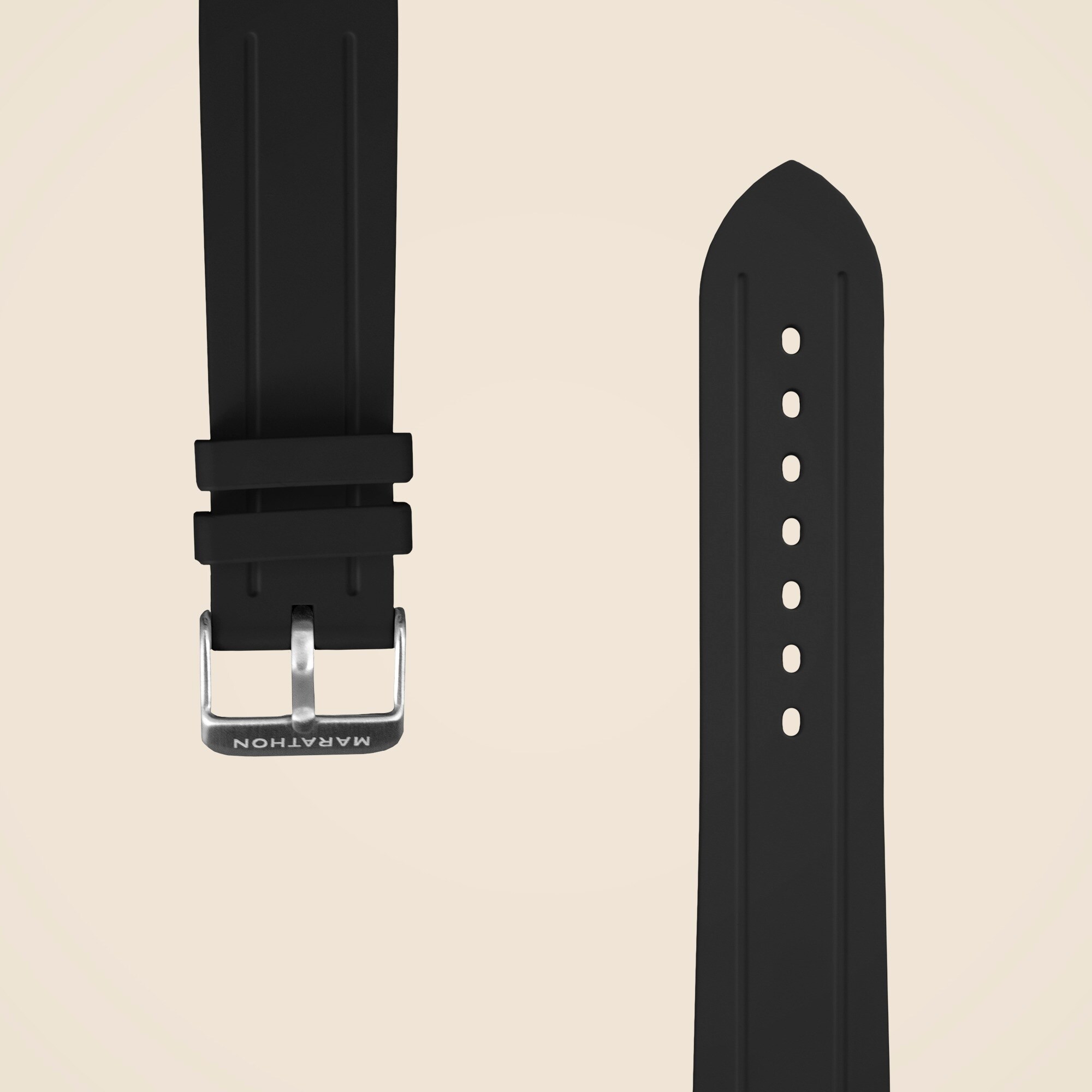 Marathon Watch Company™ 22mm Two-piece Rubber Dive Watch Strap