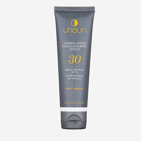 womens Unsun Cosmetics™ mineral tinted face sunscreen lotion SPF 30 in "light/medium"
