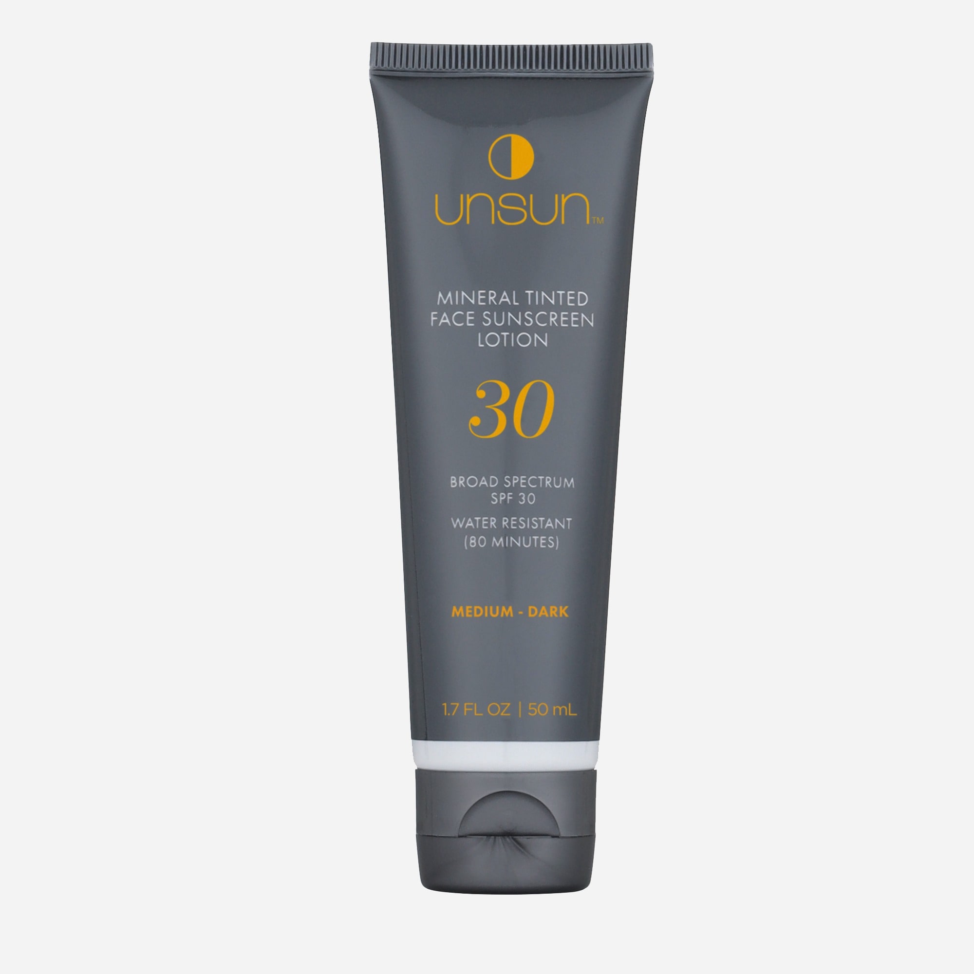  Unsun Cosmetics™ mineral tinted face sunscreen lotion SPF 30 in "medium/dark"