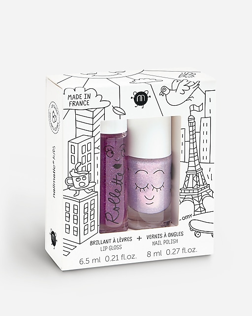 girls nailmatic® kids' lovely city nail polish and lip gloss set