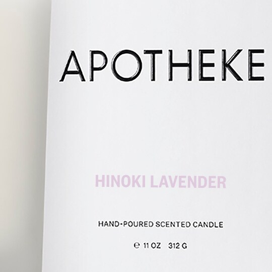 Apotheke Hinoki Lavender Signature candle WHITE : apotheke hinoki lavender signature candle for women