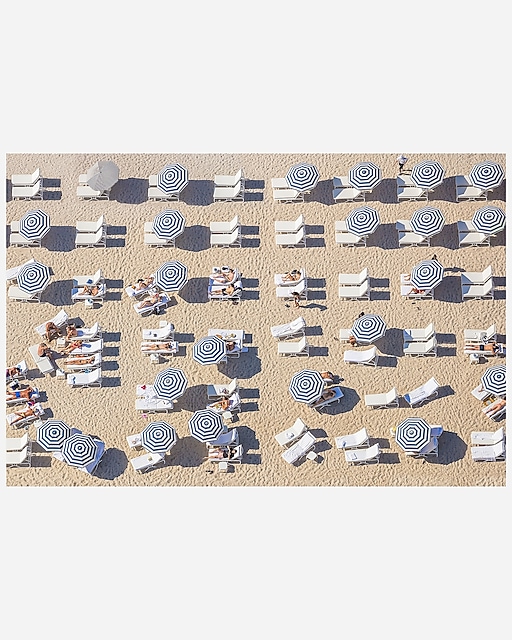 homes Gray Malin navy striped umbrellas, Miami