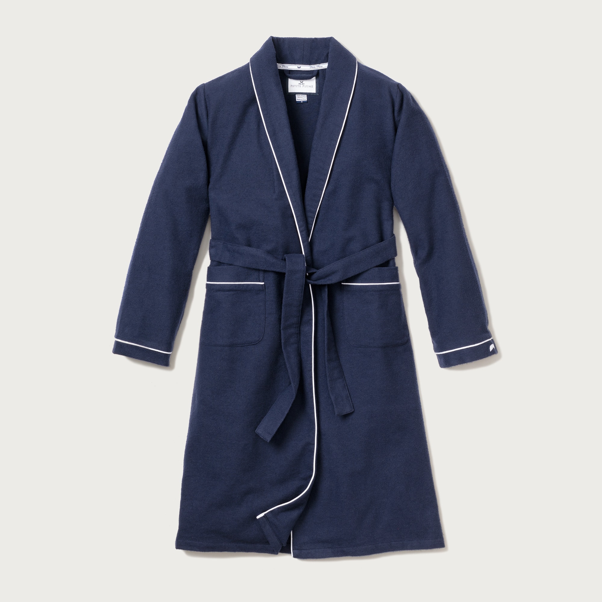 Petite Plume™ men's flannel robe
