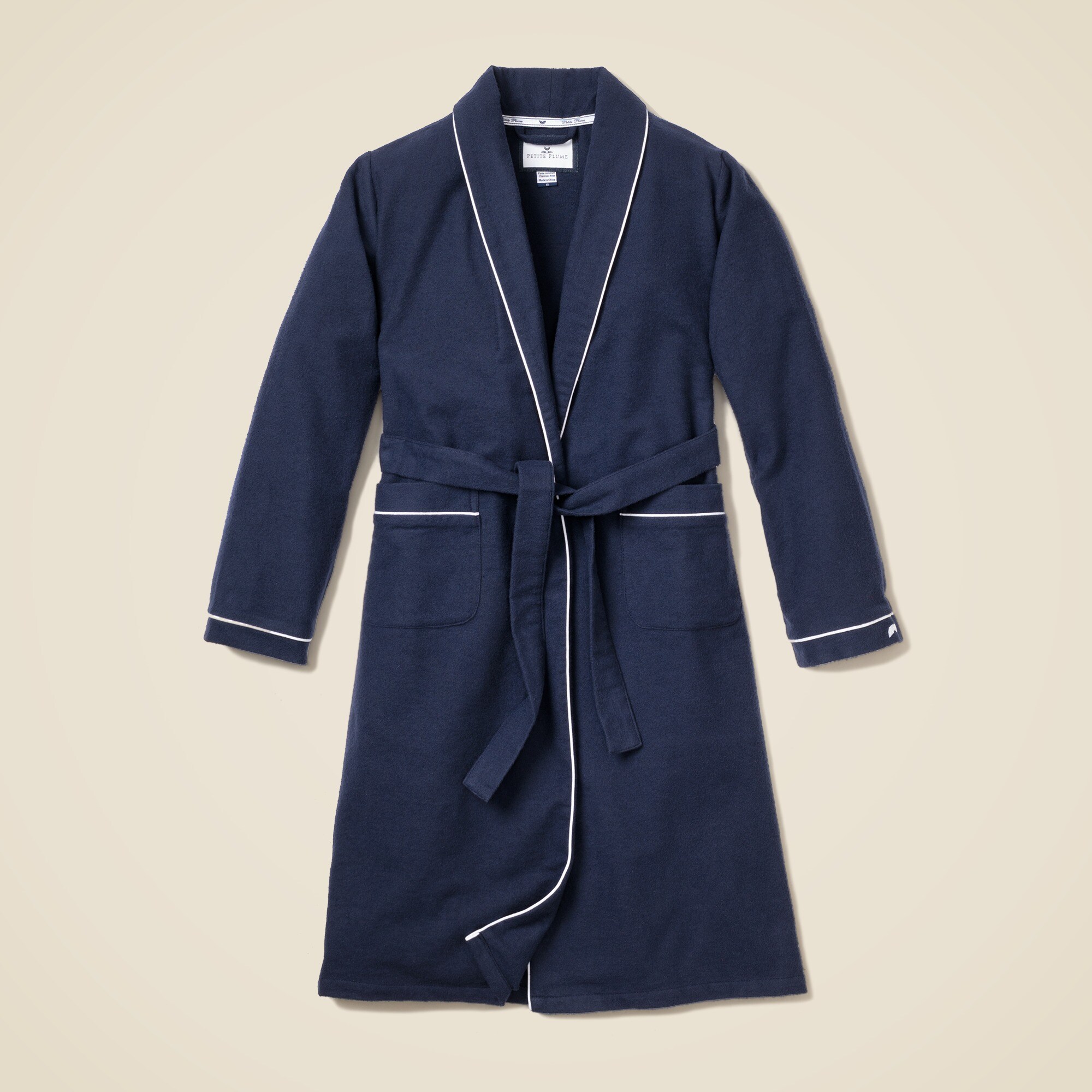  Petite Plume™ men's flannel robe