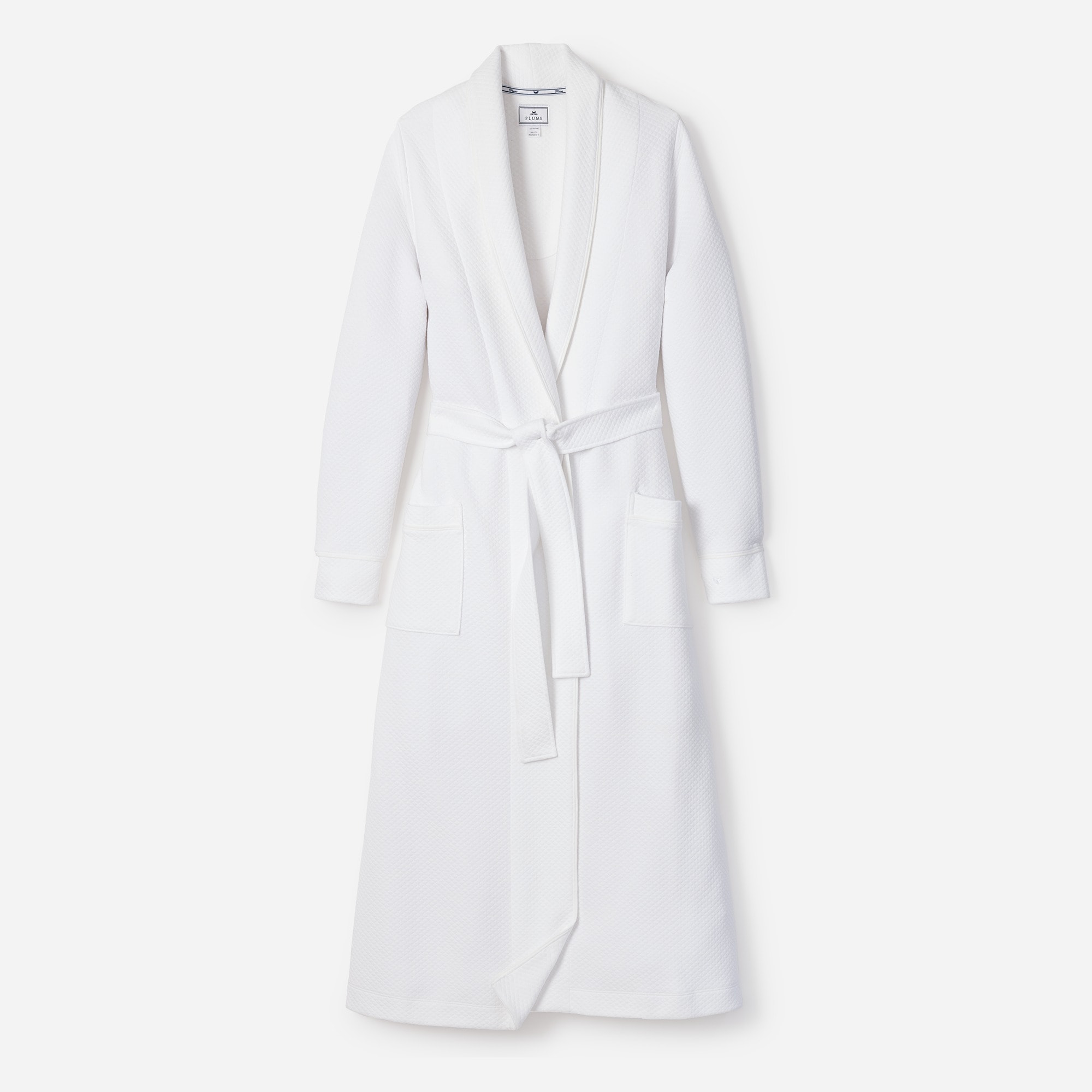 womens Petite Plume™ women's luxe Pima cotton Ophelia robe in jacquard