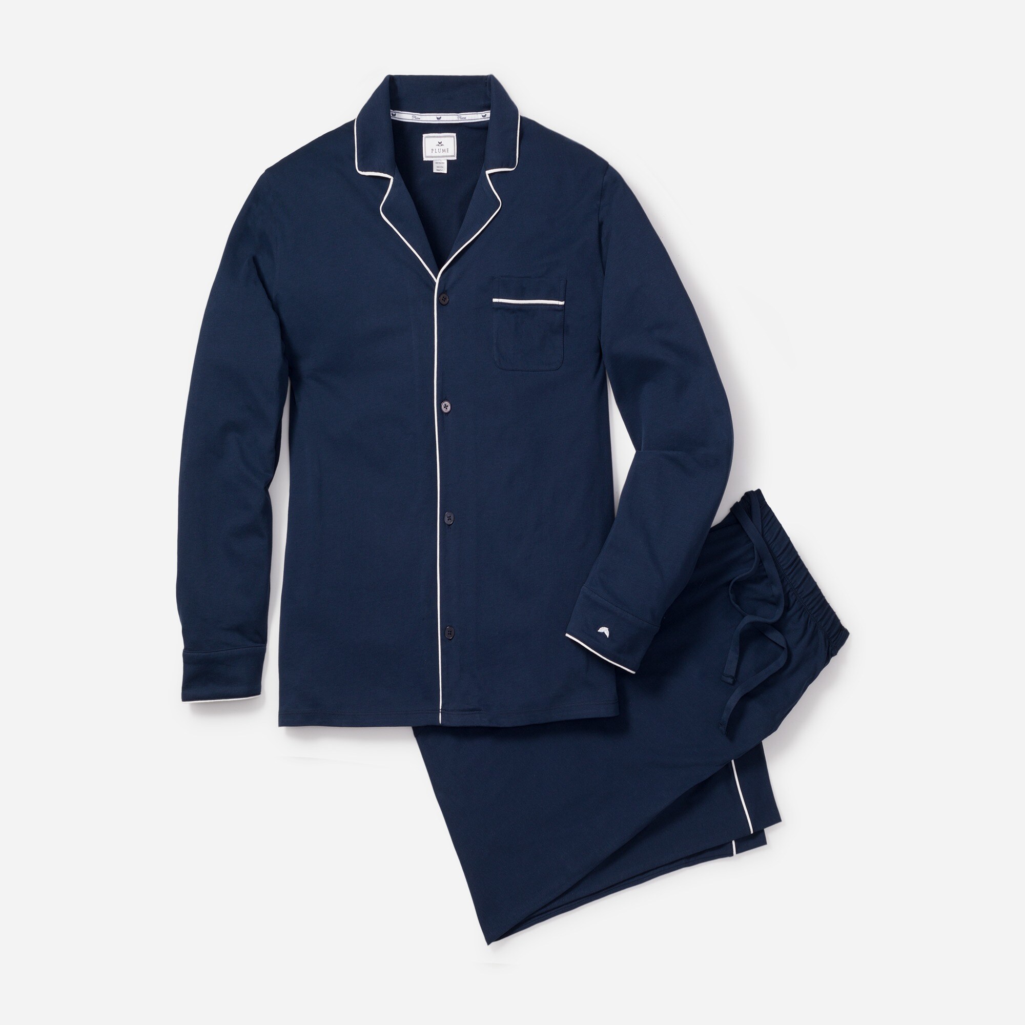  Petite Plume™ men's classic Pima cotton pajama set