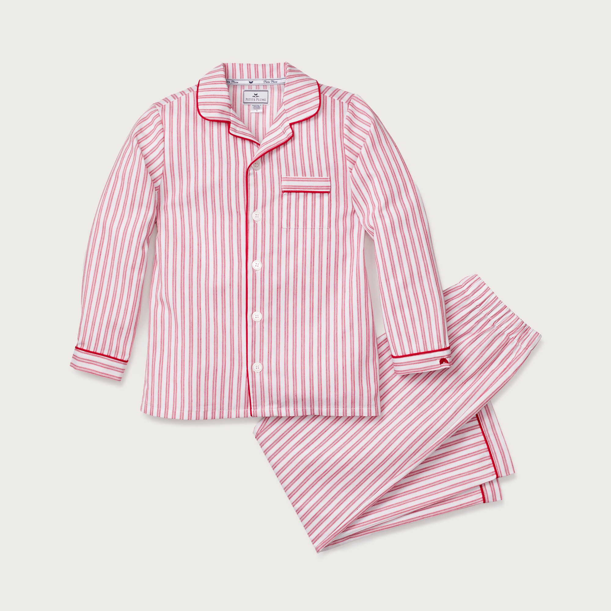 Petite Plume™ kids' pajama set in antique ticking