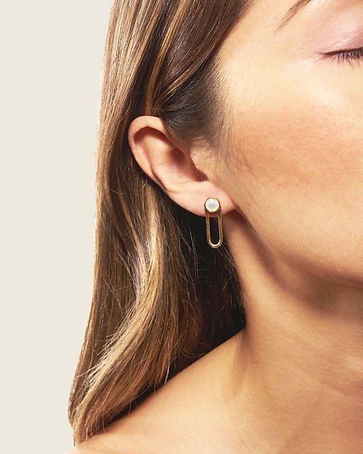 womens Odette New York® Aura mother-of-pearl earrings