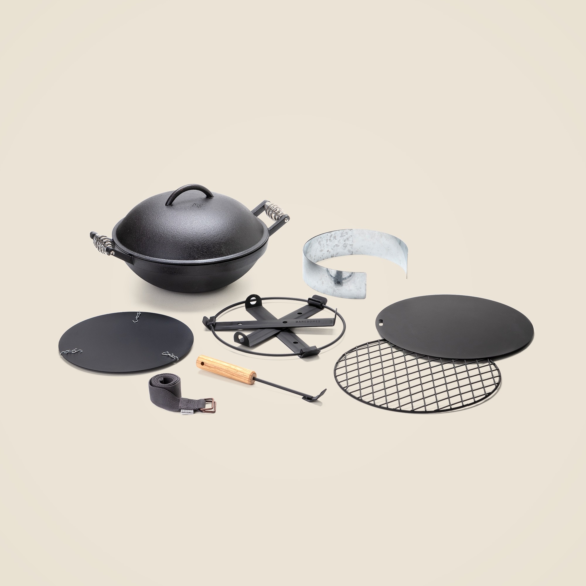 Barebones all-in-one cast-iron grill