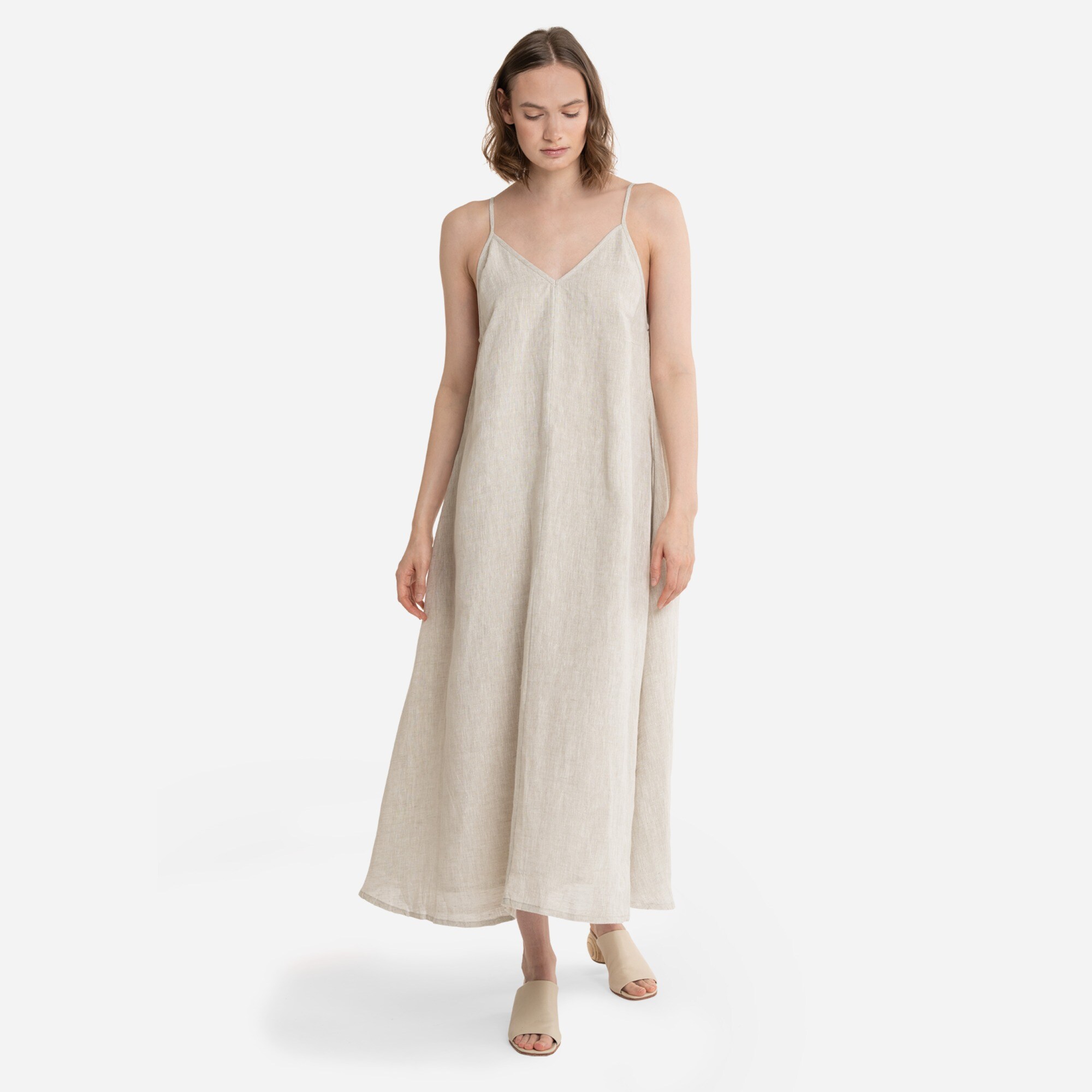 LAUDE The Label Flowy V-neck Slip Dress For Women