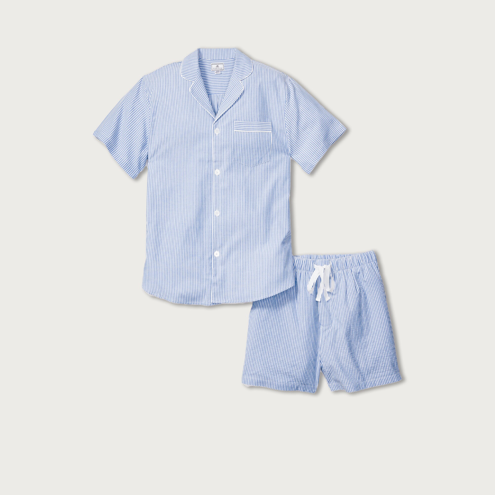 Petite Plume™ men's seersucker short set