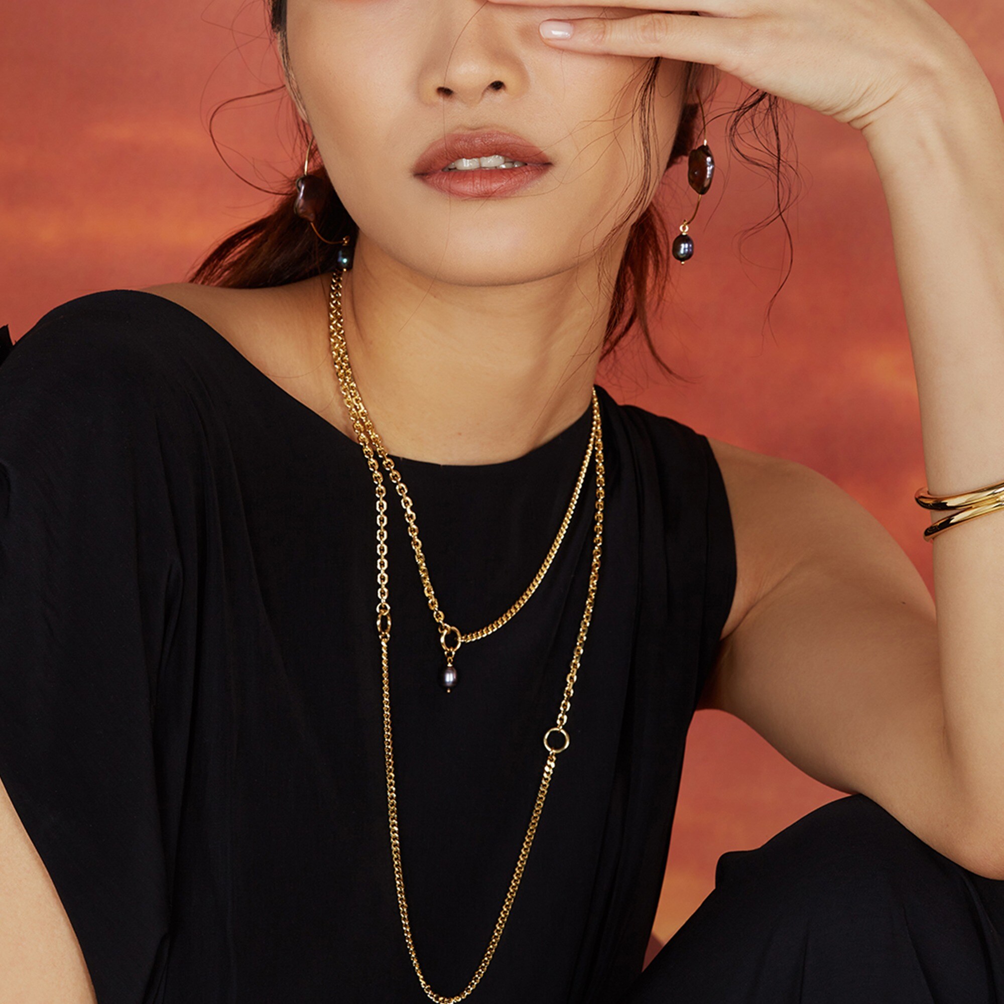 Lady Grey duo chain necklace