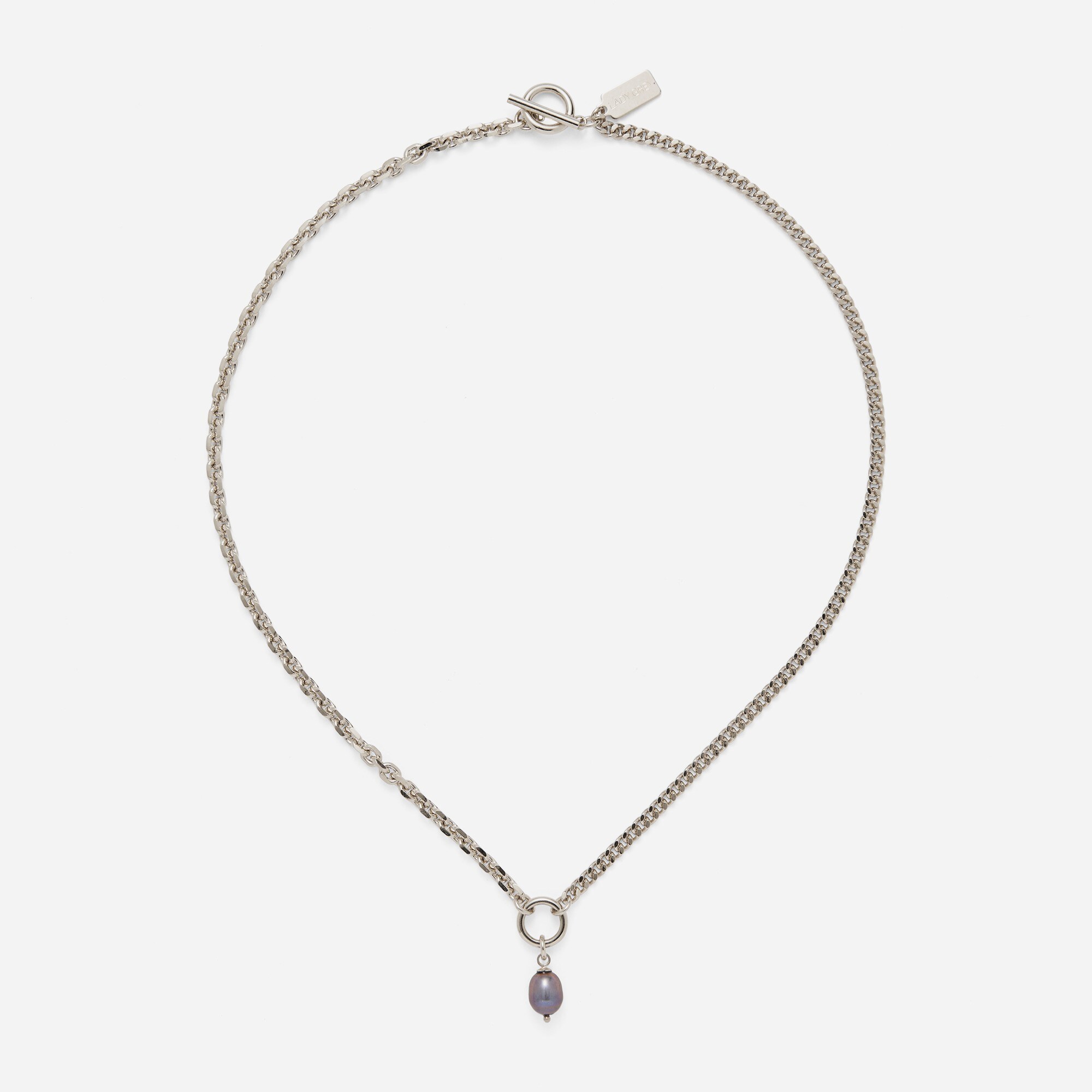 womens Lady Grey duo chain necklace