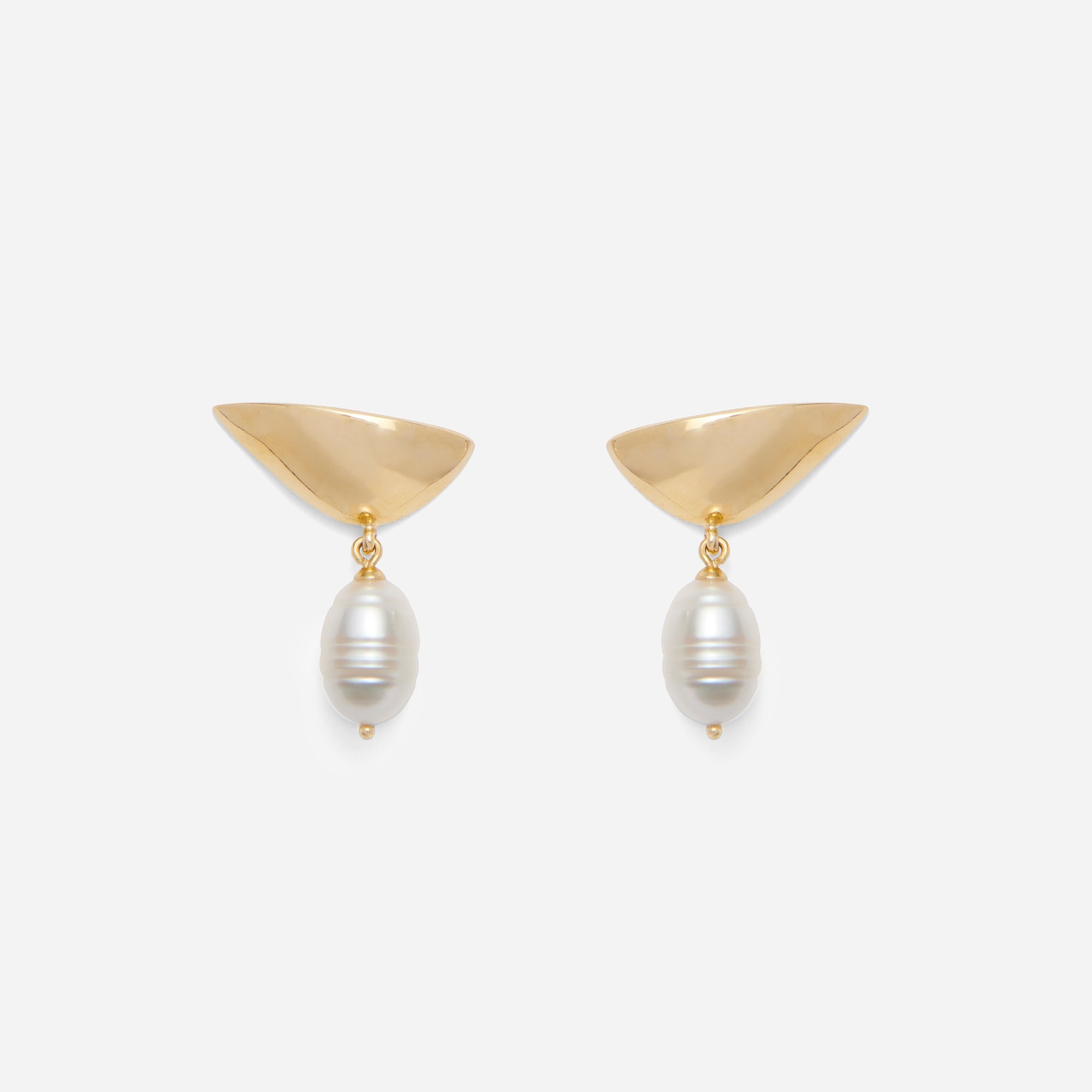womens Lady Grey pearl lobe earrings
